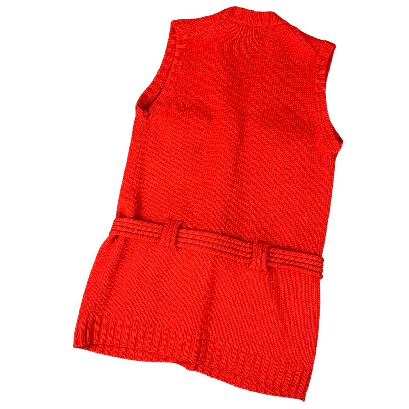 Vintage Vintage 60s Knit Wool Cardigan Coquette Retro Mini Dress Size L / US 10 / IT 46 - 4 Thumbnail