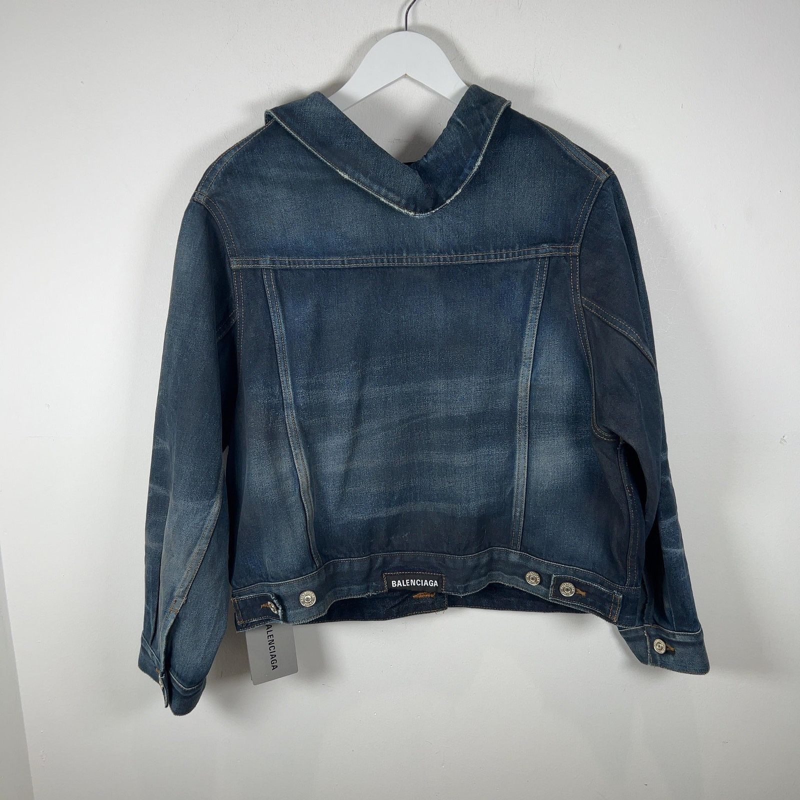 Balenciaga Balenciaga 'Dirty Swing' Denim Jacket Size US S / EU 44-46 / 1 - 6 Thumbnail
