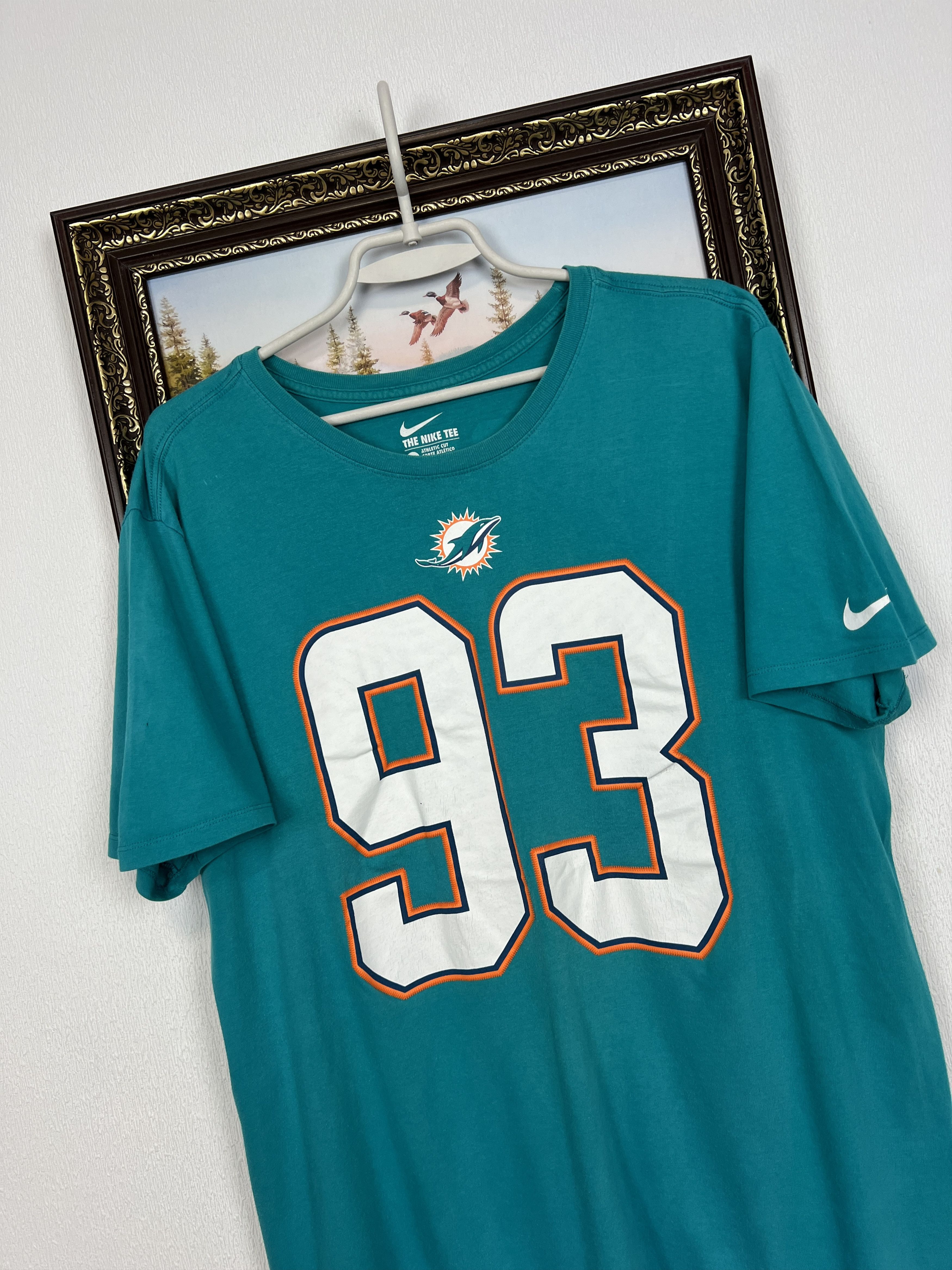 Nike Nike Regular Fit Miami Dolphins NFL SUH Shirt Football Size US XL / EU 56 / 4 - 4 Thumbnail