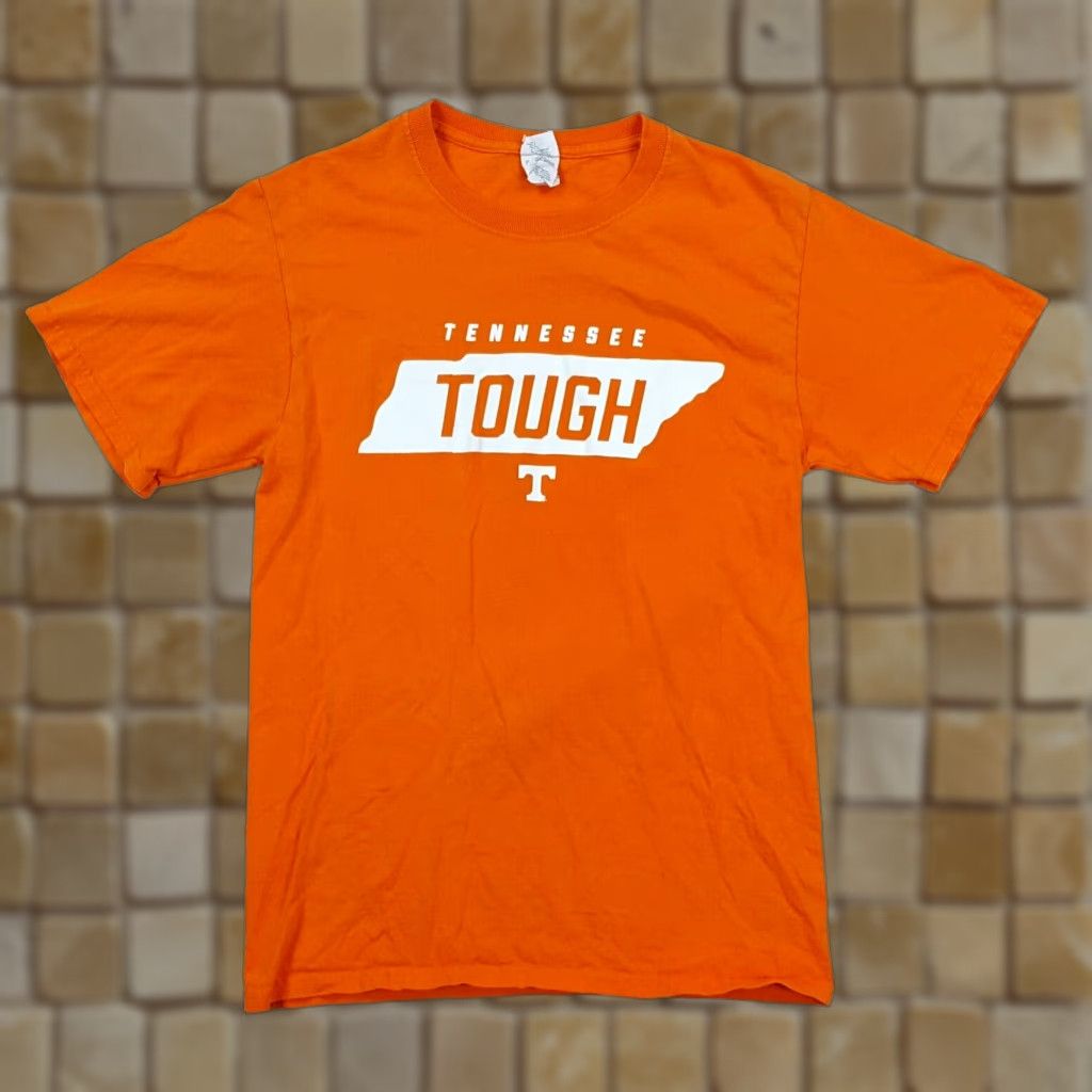 Fruit Of The Loom VINTAGE Tennessee Tough TN Vols Volunteers Football Mens XS Orange Retro T Shirt Size US XS / EU 42 / 0 - 1 Thumbnail