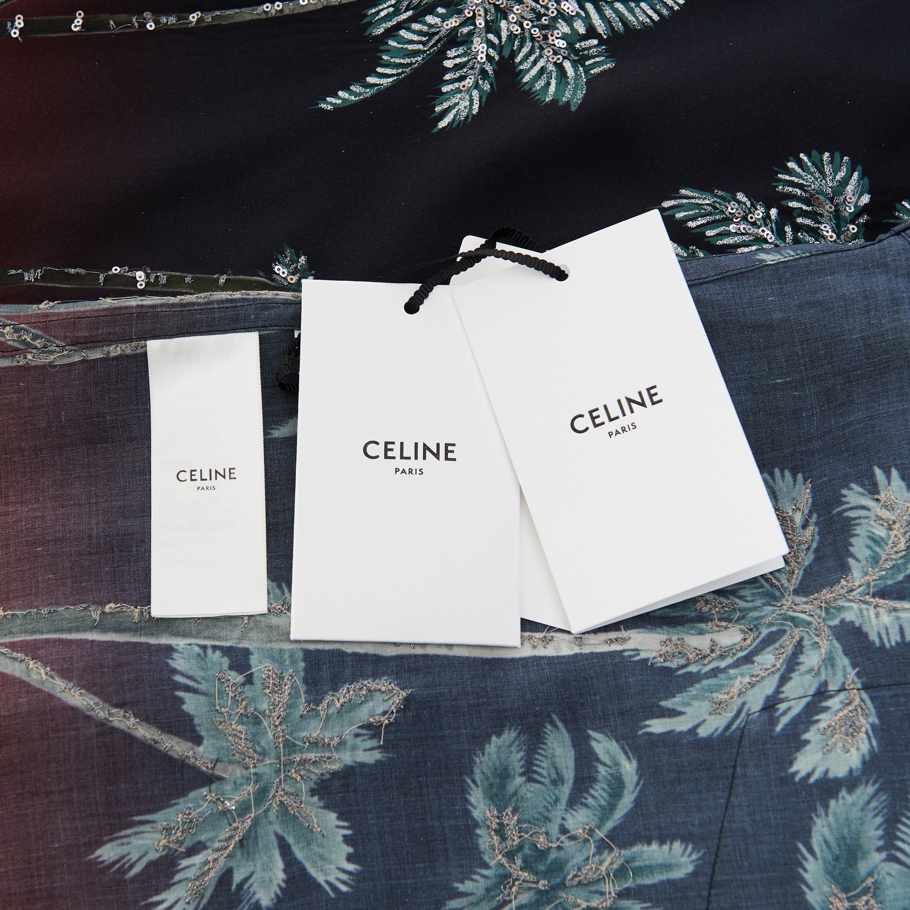 Celine Oversized Embroidered Shirt With Sunset Palm Trees Print Size US L / EU 52-54 / 3 - 9 Thumbnail