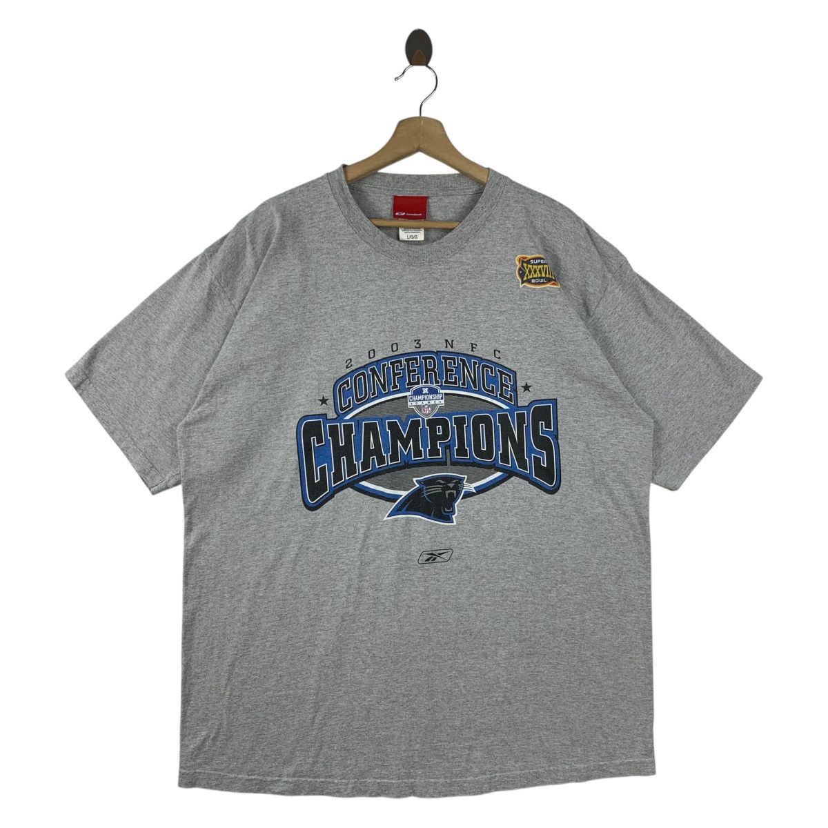 Reebok × Vintage Vintage REEBOK super bowl conference champion tee Size US L / EU 52-54 / 3 - 1 Thumbnail