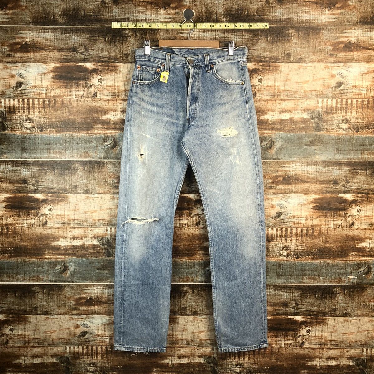 Levi's DLL Levis 501 Ripped distressed faded Blue Denim Pants #C002 Size US 30 / EU 46 - 1 Thumbnail