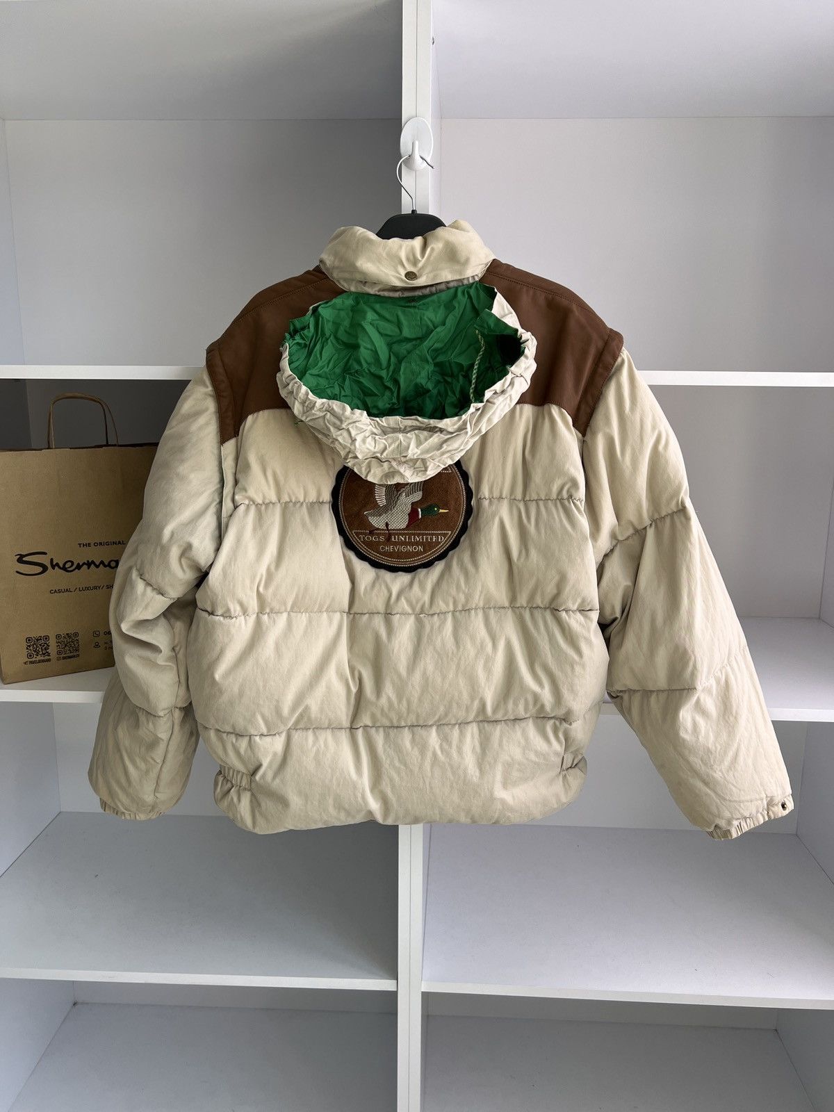 Designer × Vintage VINTAGE chevignon Unlimited PUFFER jacket down duvet leather Size US XL / EU 56 / 4 - 1 Thumbnail