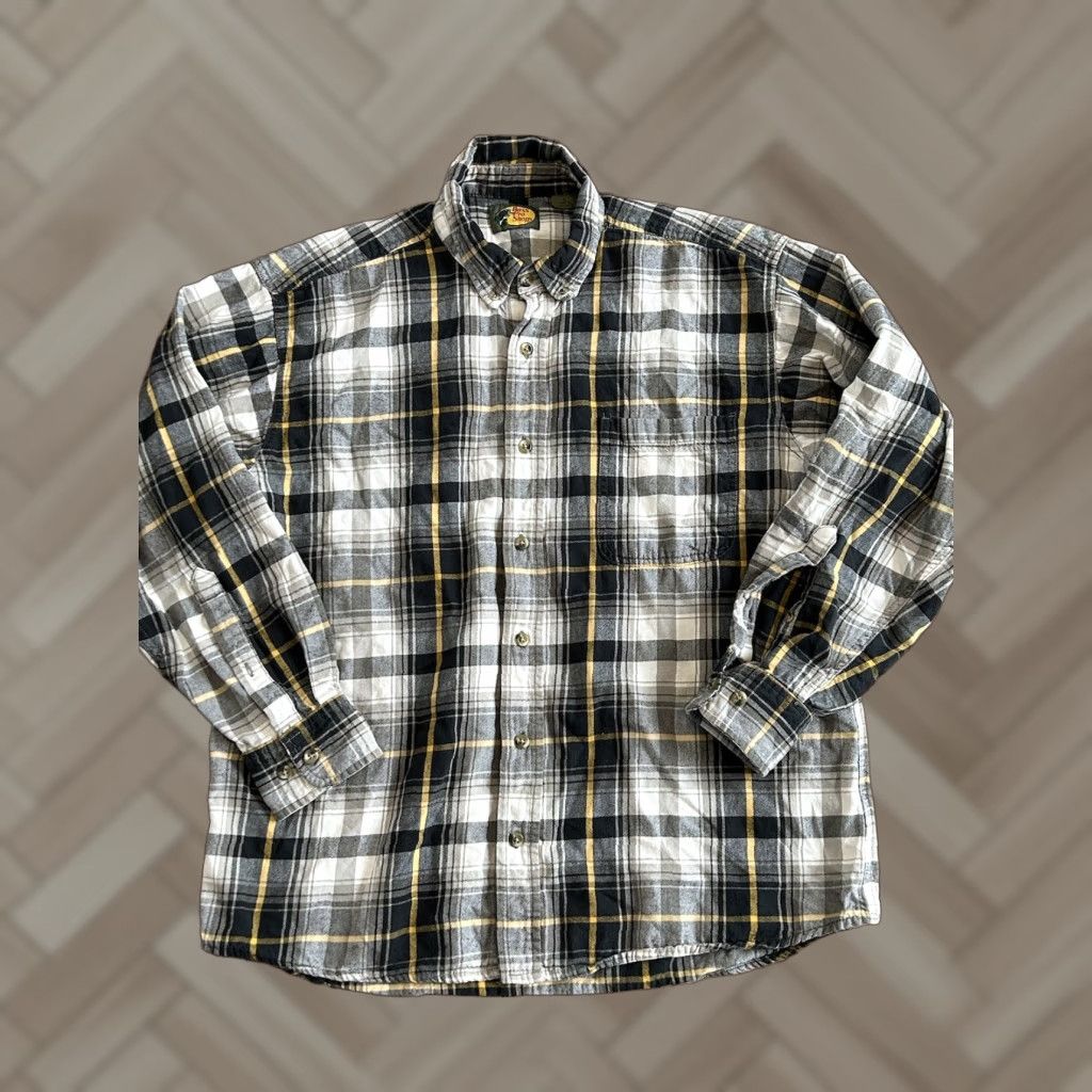 Bass Pro Shops Bass Pro Shops Mens Shirt Button-Up Flannel Plaid Long Sleeve Size Large Gray Size US L / EU 52-54 / 3 - 1 Thumbnail