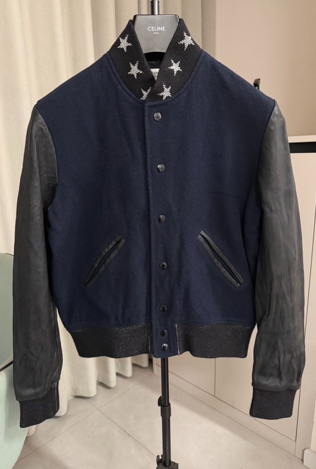 Saint Laurent Paris Saint Laurent SLP 2016FW Leather Sleeve Teddy Wool Jacket Size US M / EU 48-50 / 2 - 1 Thumbnail