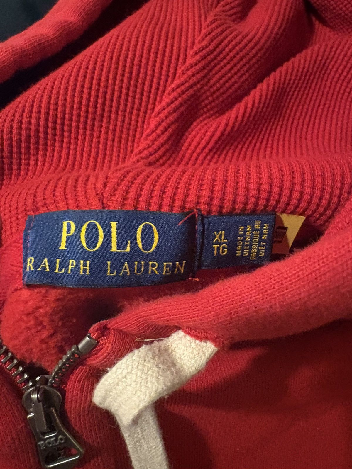 Polo Ralph Lauren Polo Raulph Lauren Red Zip Up Hoodie Size US XL / EU 56 / 4 - 2 Thumbnail