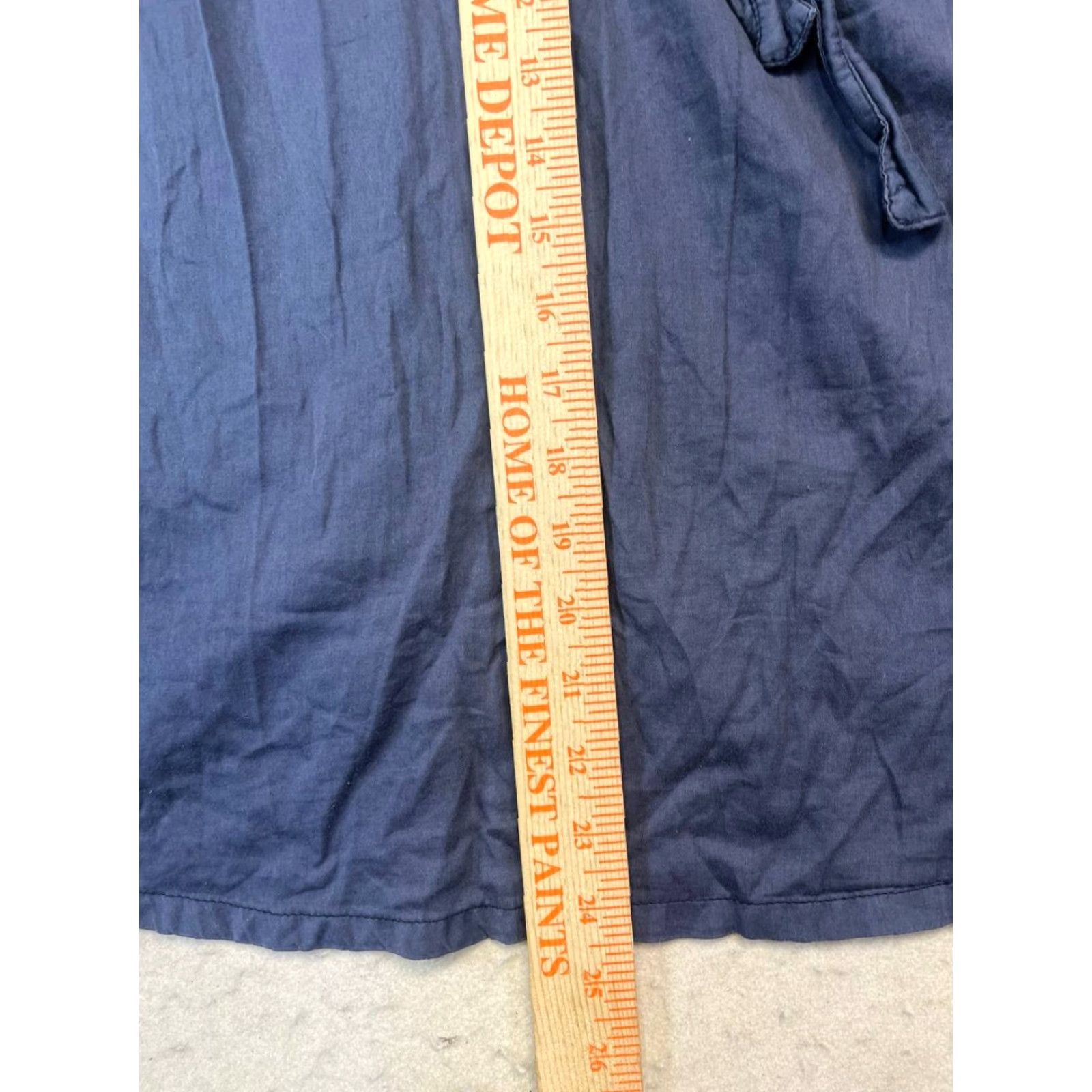 Hurley Hurley Sundress Dress Knee Length V-Neck Sleeveless Solid Blue Cotton Blend Women S Casual Party/Cocktail Travel Sundress Women S Size S / US 4 / IT 40 - 4 Thumbnail