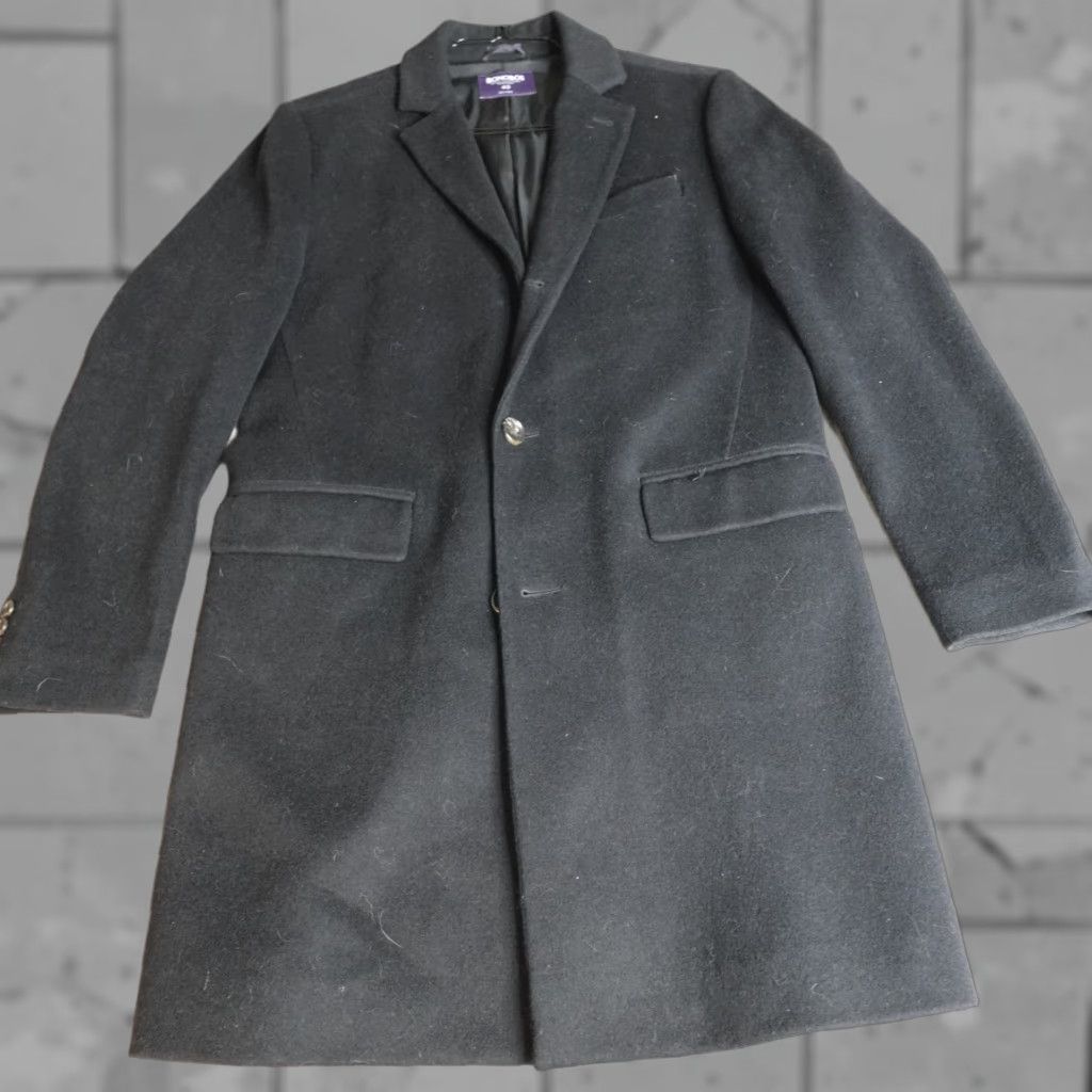 Bonobos Bonobos Coat 40 Black Wool Topcoat 100% Wool Marzotto Men Wool Overcoat Italy Size 40 Black Mens Size US XXS / EU 40 - 1 Thumbnail