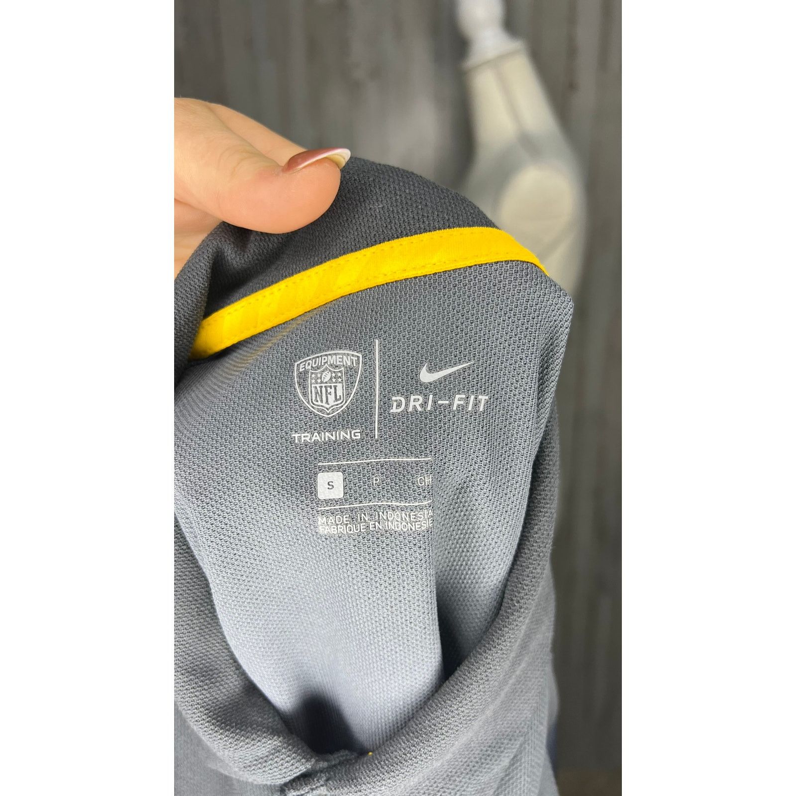 Nike Pittsburgh Steelers Nike Men's Gray Polo Shirt Size Small Size US S / EU 44-46 / 1 - 6 Thumbnail