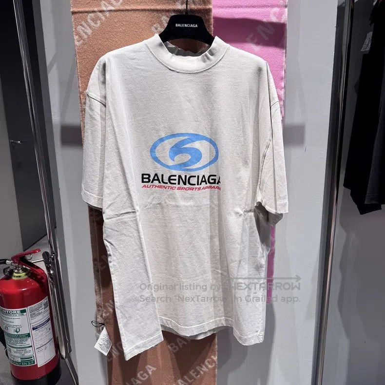 Balenciaga Balenciaga Logo Printed Loose Round Neck Short Sleeve T-sh Size US XS / EU 42 / 0 - 1 Thumbnail