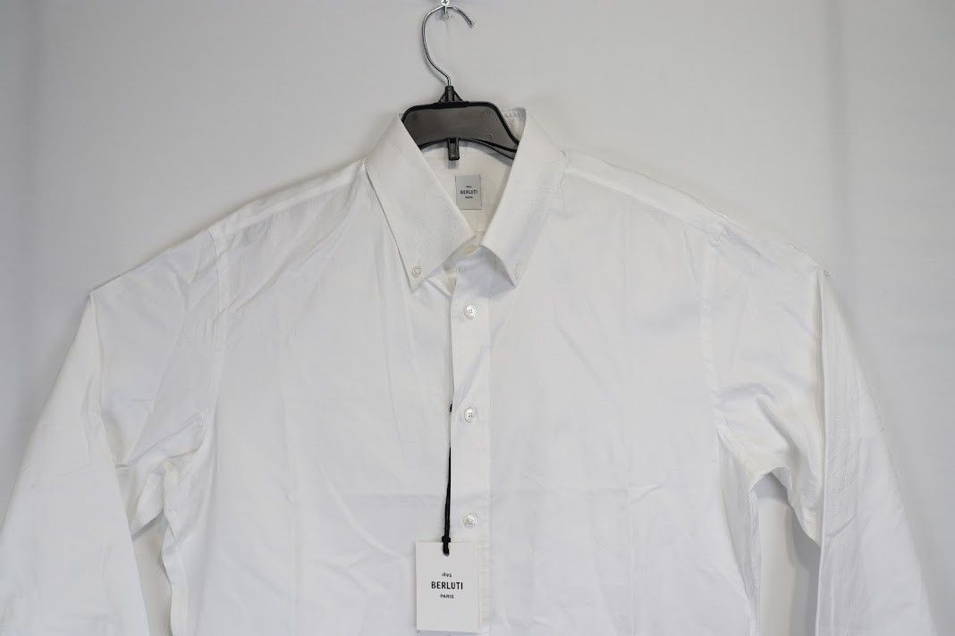 Berluti o1rshd1 Scritto Alessandro Shirt in Optical White Size US M / EU 48-50 / 2 - 4 Thumbnail