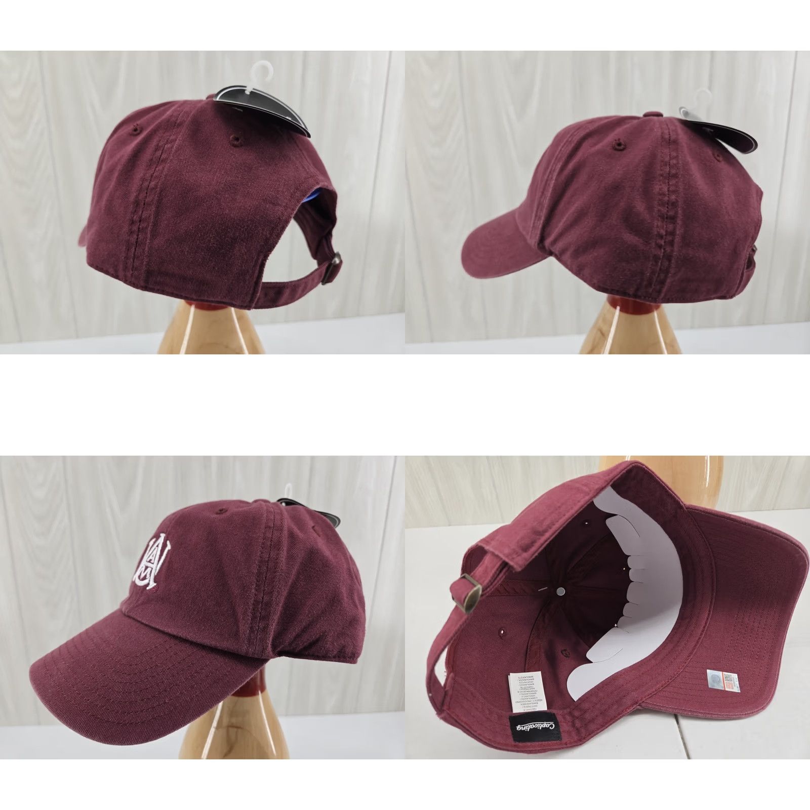 Vintage VINTAGE? Alabama A&M University Maroon Captivating Hat Hat Men One Size Maroon University Strapback Cotton Cap Captivating Mens Size ONE SIZE - 8 Thumbnail