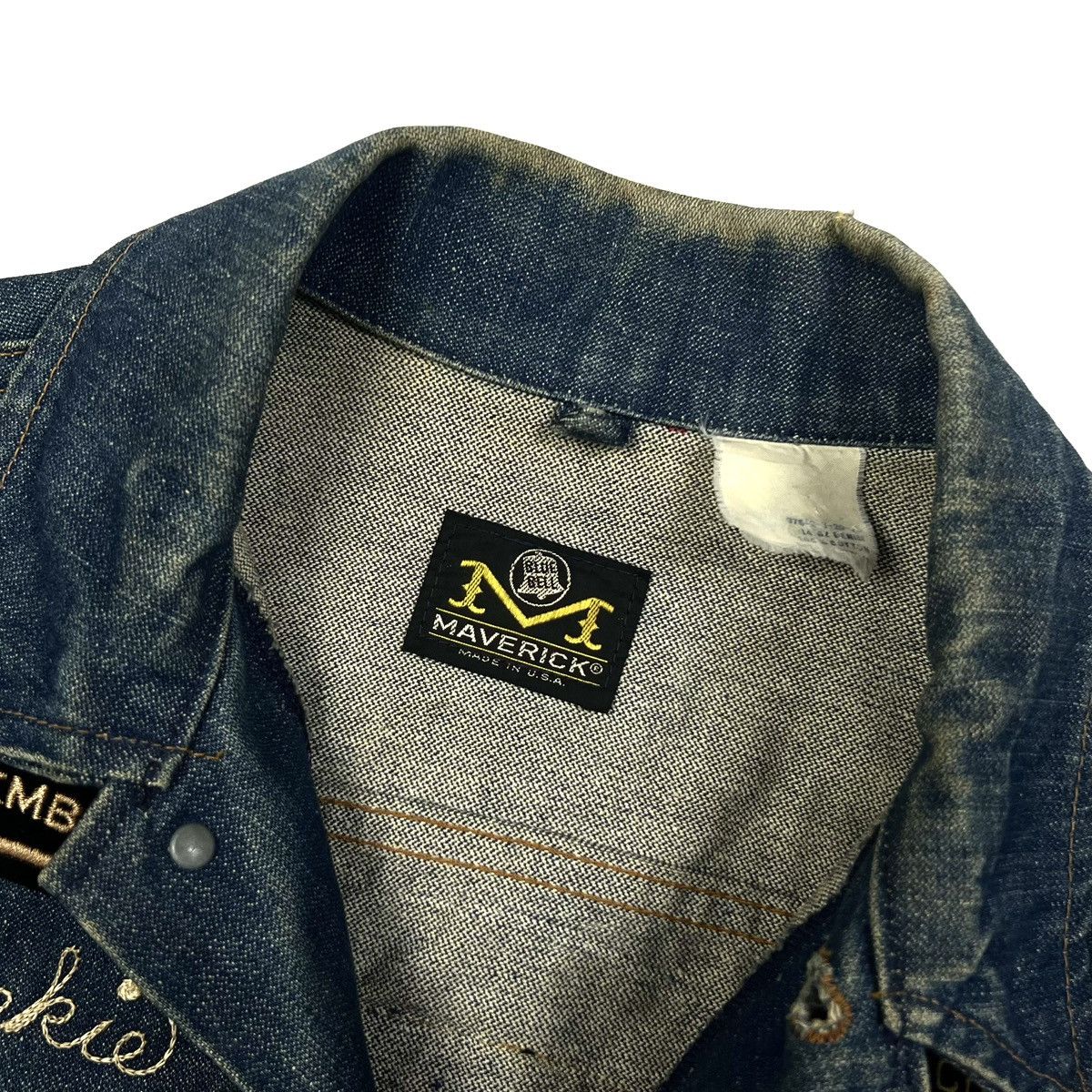 Vintage Vintage Maverick Blue Bell Patched Denim Vest Made In USA Size US M / EU 48-50 / 2 - 18 Thumbnail