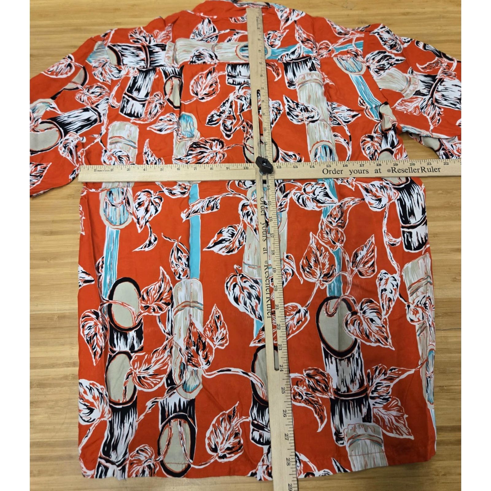 ALOHAS VINTAGE The Beach Boys Designs Shirt Mens XL Orange Hawaiian Aloha Bamboo 90s Size US XXL / EU 58 / 5 - 7 Thumbnail