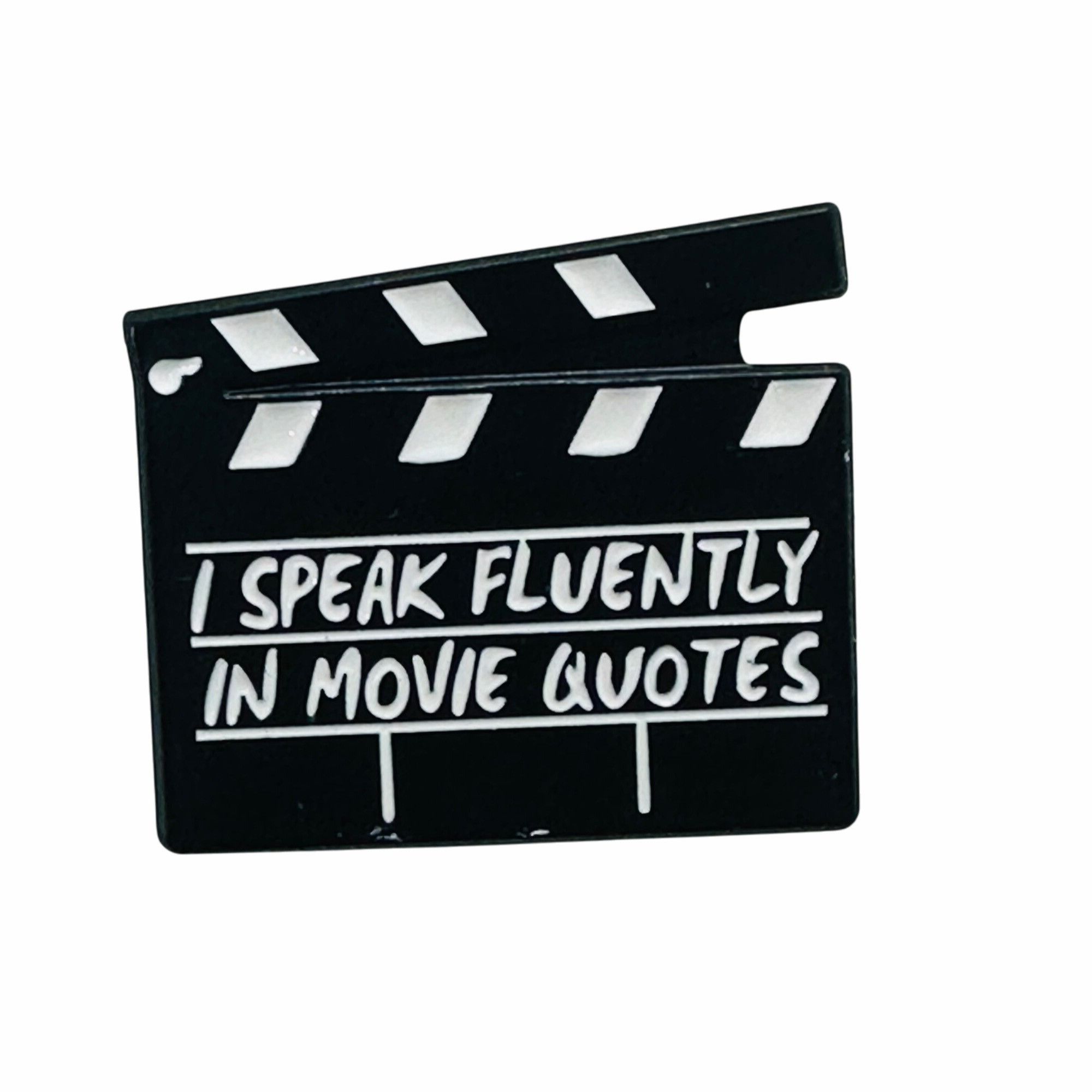 Other ⭐Movie Set Clapboard Enamel Pin Speak Fluently In Movie Quot Size ONE SIZE - 3 Thumbnail