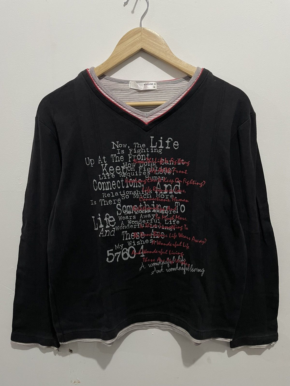 Beauty Beast × If Six Was Nine × Japanese Brand DOUBLE LAYER EXCUSE ARCHIVE LONG SLEEVE Size US M / EU 48-50 / 2 - 1 Thumbnail