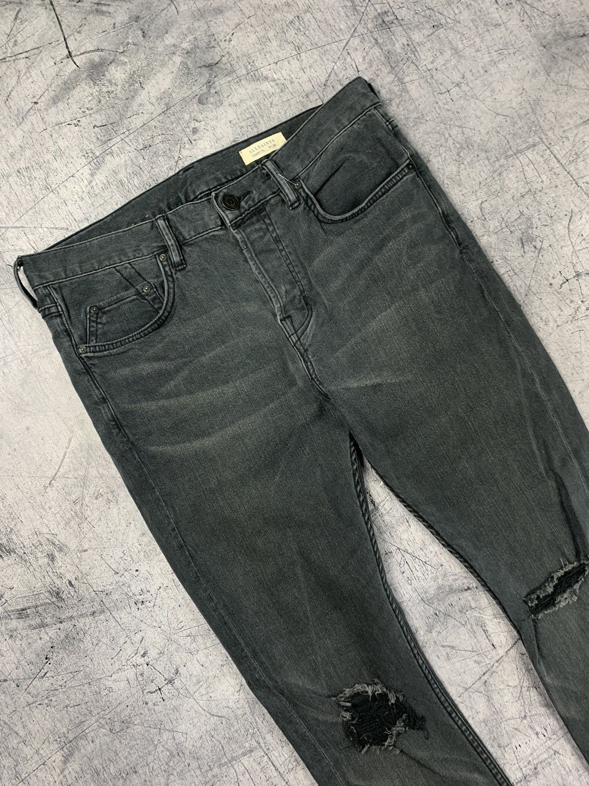 Allsaints AllSaints Cigarette Jeans Distressed Men’s Size W30 Gray Size US 30 / EU 46 - 5 Thumbnail