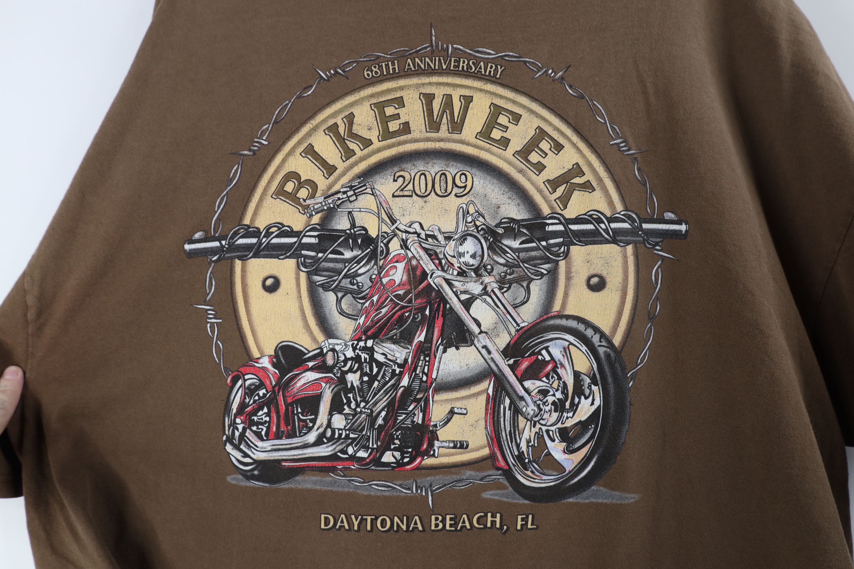 Vintage Vintage Y2K Daytona Bike Week Tribal Barbed Wire T-Shirt Size US XXL / EU 58 / 5 - 10 Thumbnail