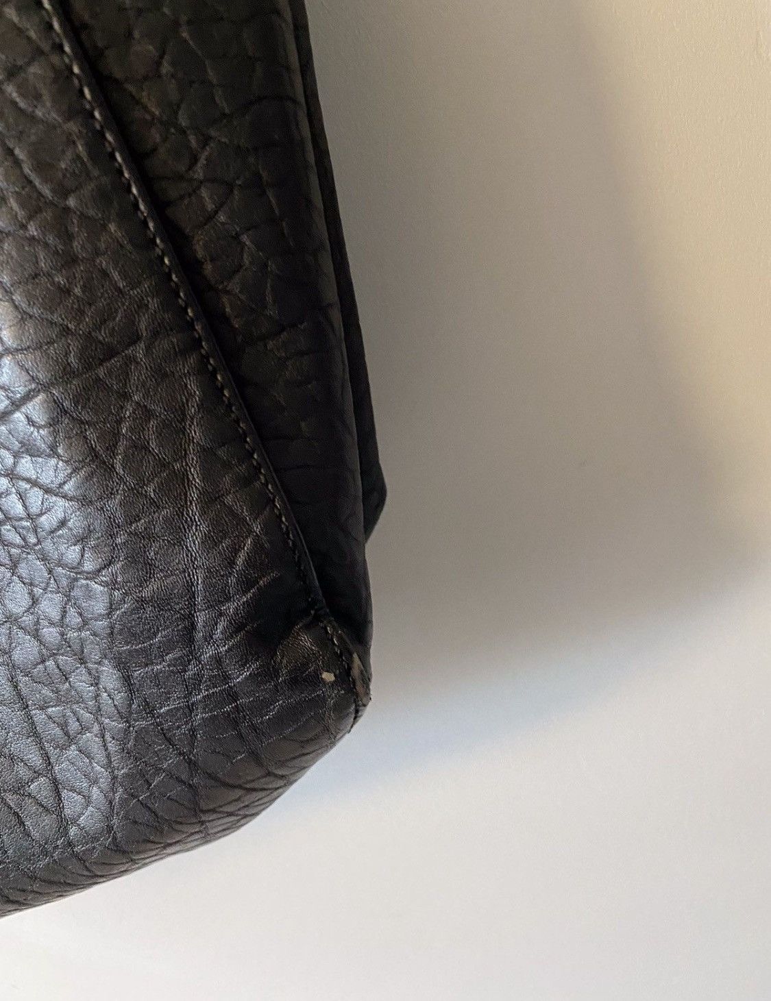 Versace × Vintage Vintage Versace Black Leather Shoulder Bag Size ONE SIZE - 5 Thumbnail