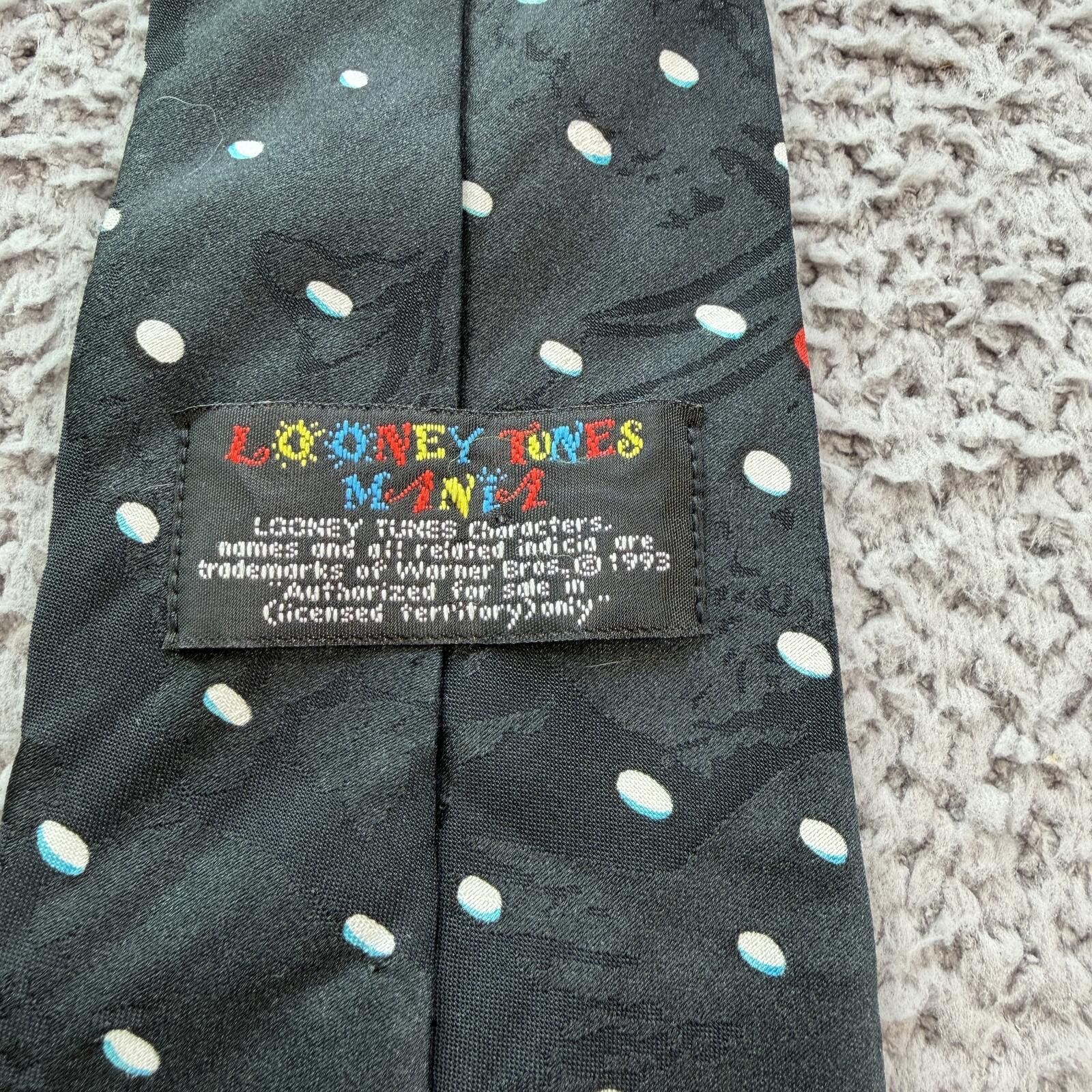 Other Vintage 90s Looney Tunes Mania Christmas Tie Taz Bug Necktie Size ONE SIZE - 5 Thumbnail
