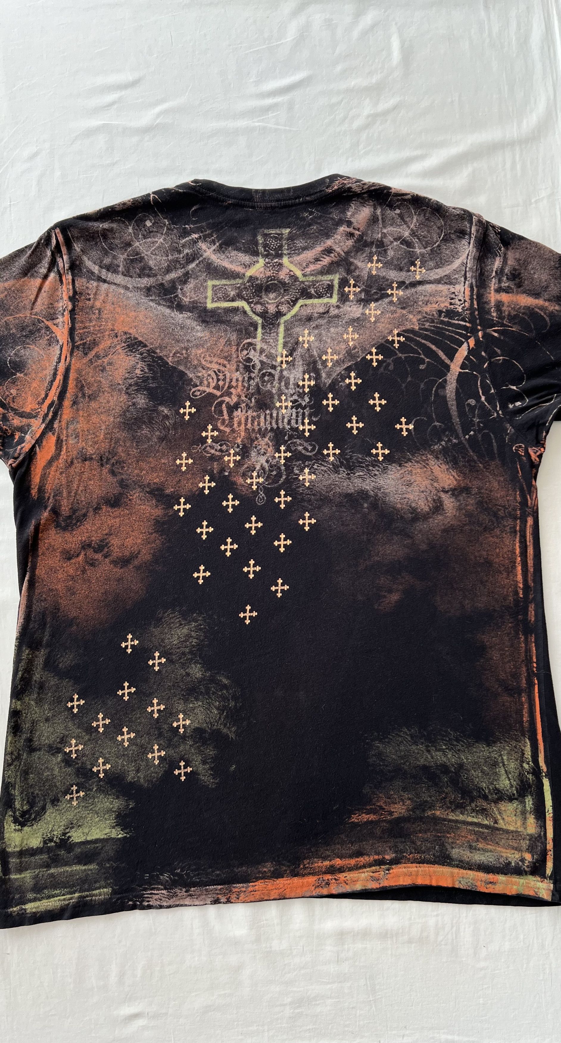 Affliction Vintage Y2k Affliction Skull Demon Gothic Grunge AOP T-shirt Size US L / EU 52-54 / 3 - 15 Thumbnail