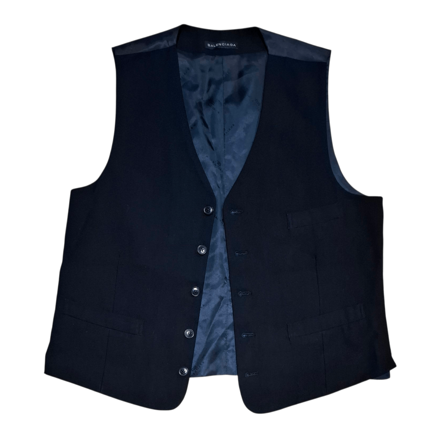 Balenciaga 💥 RARE BALENCIAGA ARCHIVE BLACK SUIT VEST 💥 Size 40S - 2 Thumbnail