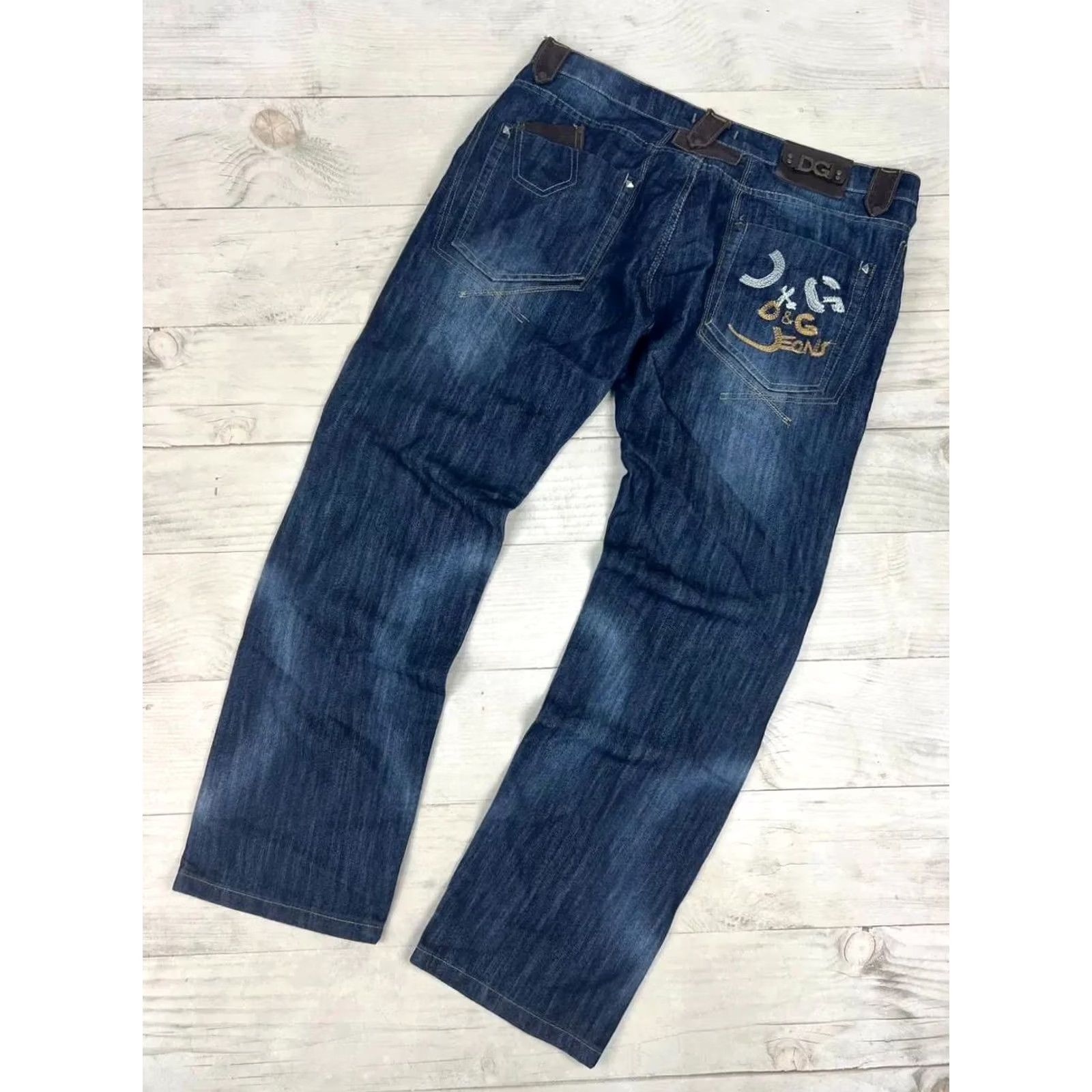 Dolce & Gabbana VINTAGE Dolce&Gabbana Jeans Big Logo Denim DG Y2K 90s Men Size 38 Blue Size US 38 / EU 54 - 2 Thumbnail
