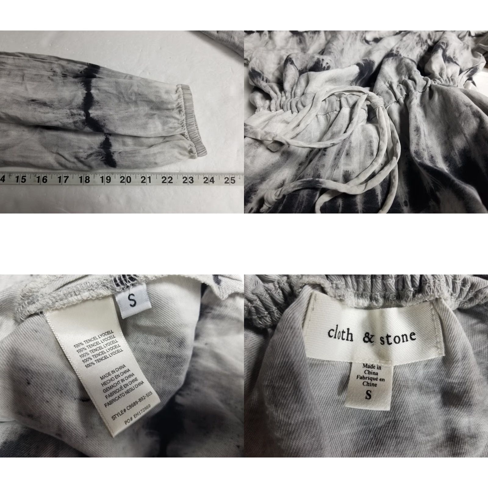 CLOT Cloth & Stone Gray Dress Long Sleeve S Womens Shirt Dress Midi Colorful Size S / US 4 / IT 40 - 8 Thumbnail