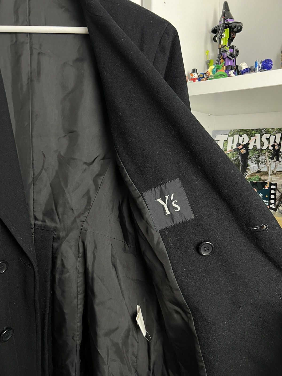 Japanese Brand × Y's × Yohji Yamamoto Vintage Y’s Yohji Yamamoto wool coat jacket S archive opium Size S / US 4 / IT 40 - 7 Thumbnail