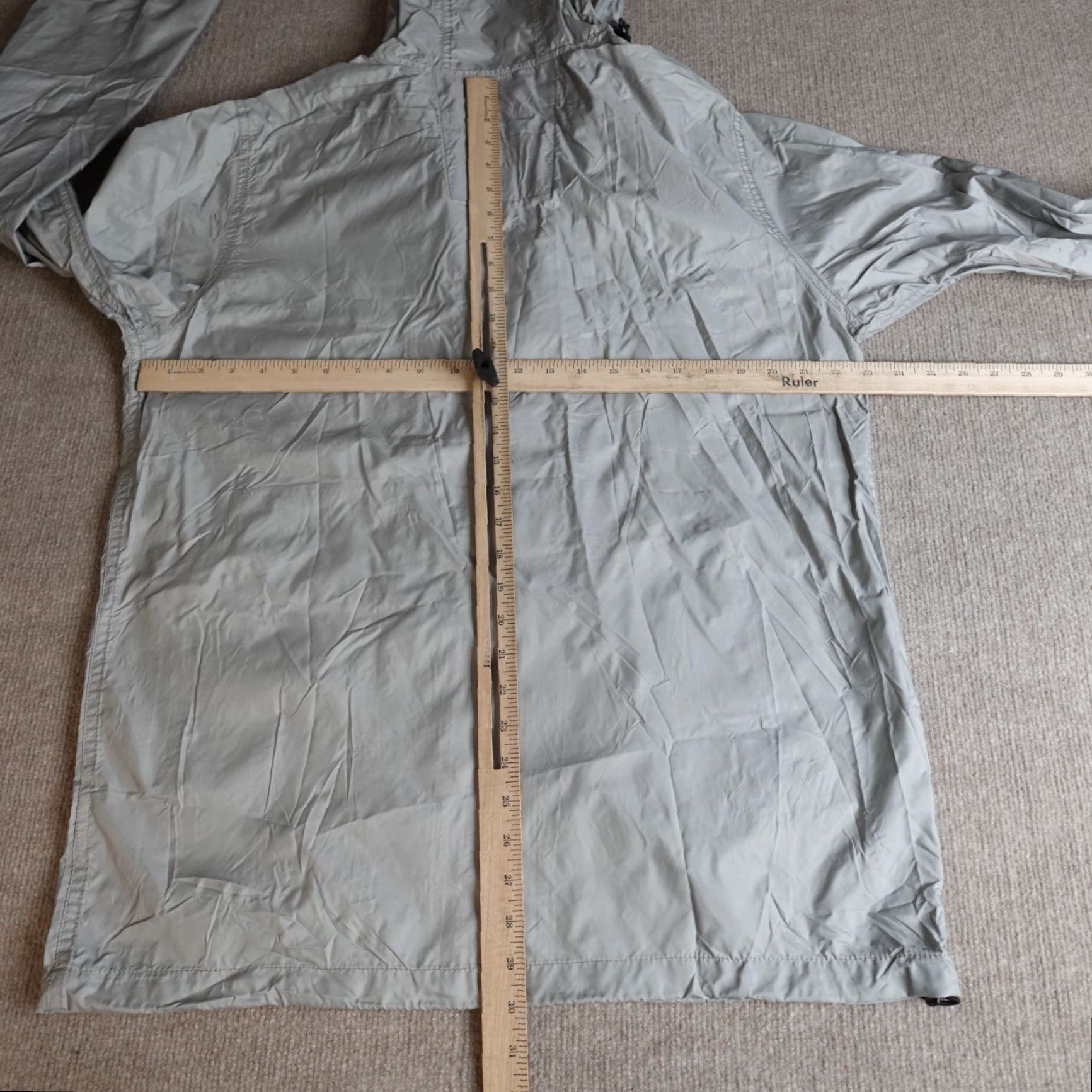 Vintage 55DSL Mens Jacket XL Gray Full Zip Hooded NEW Windbreaker Coat Mid-Length Nylon Solid Pattern Size US XL / EU 56 / 4 - 6 Thumbnail