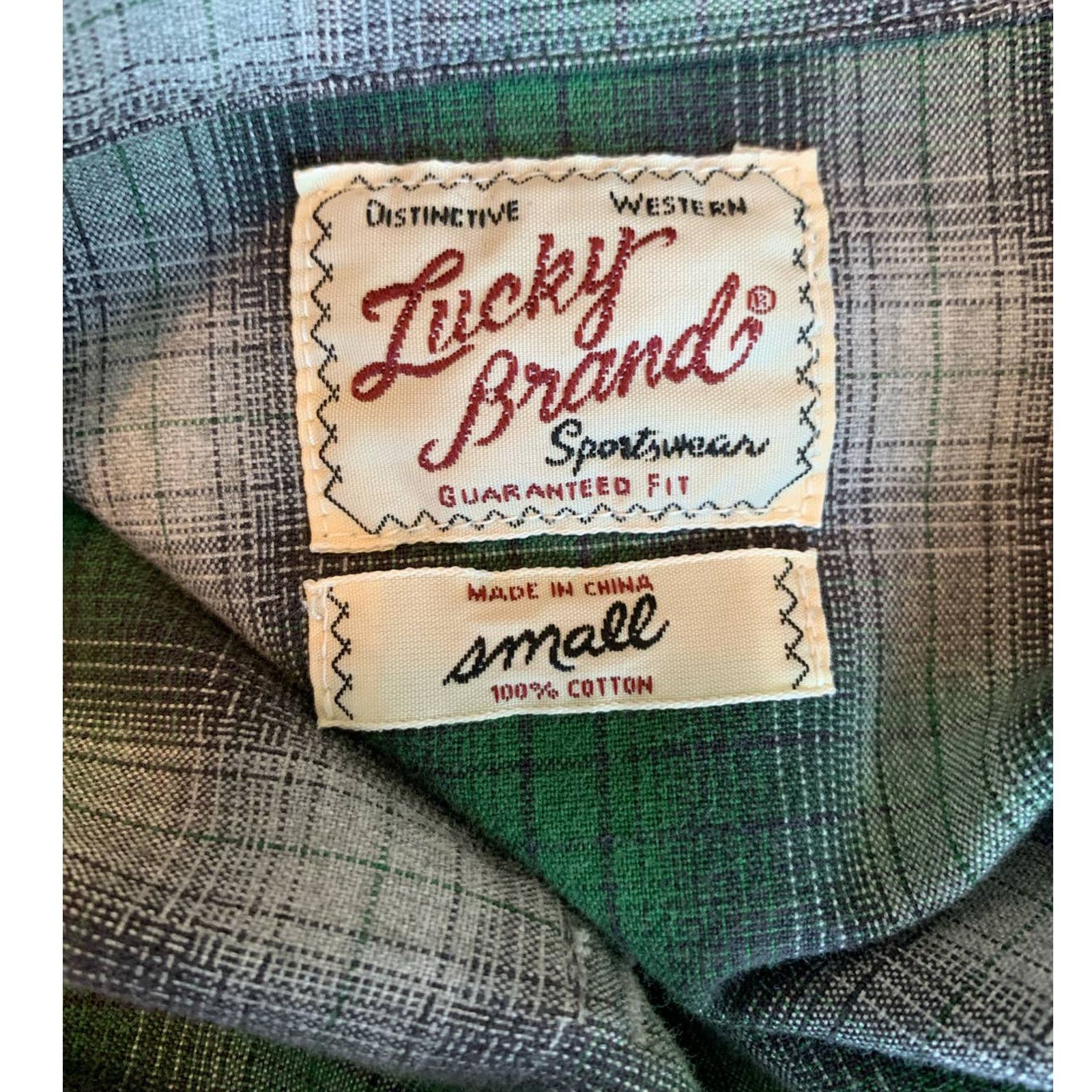 Lucky Brand Lucky Brand men green plaid long sleeves shirt size small Size US S / EU 44-46 / 1 - 3 Thumbnail