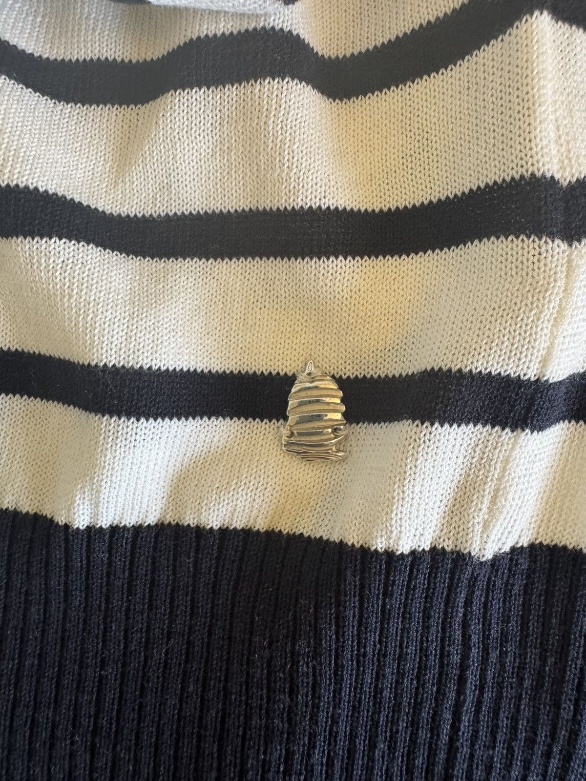 Other MARINA YACHTING White/Navy Striped Knit Cotton Tunic M EUC Size M / US 6-8 / IT 42-44 - 7 Thumbnail
