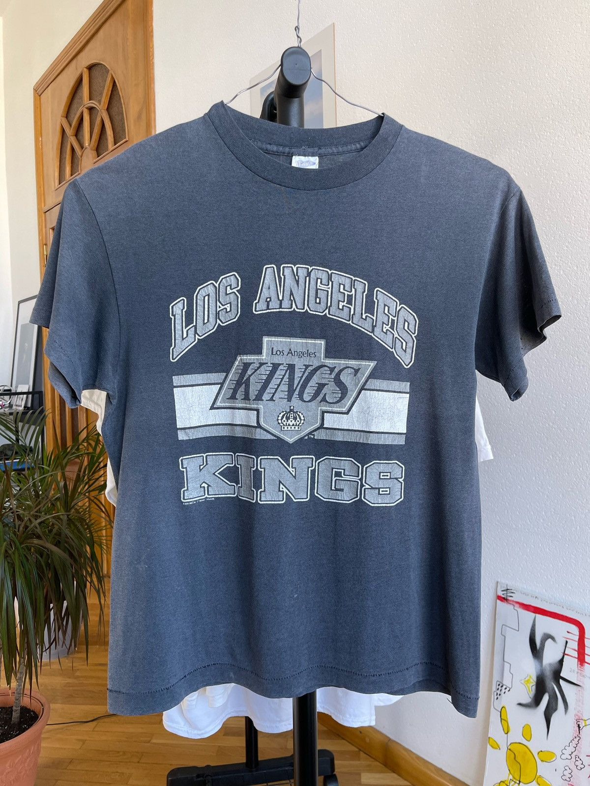 Vintage Vintage 80s LA Kings Hockey Tee Shirt single stitch faded