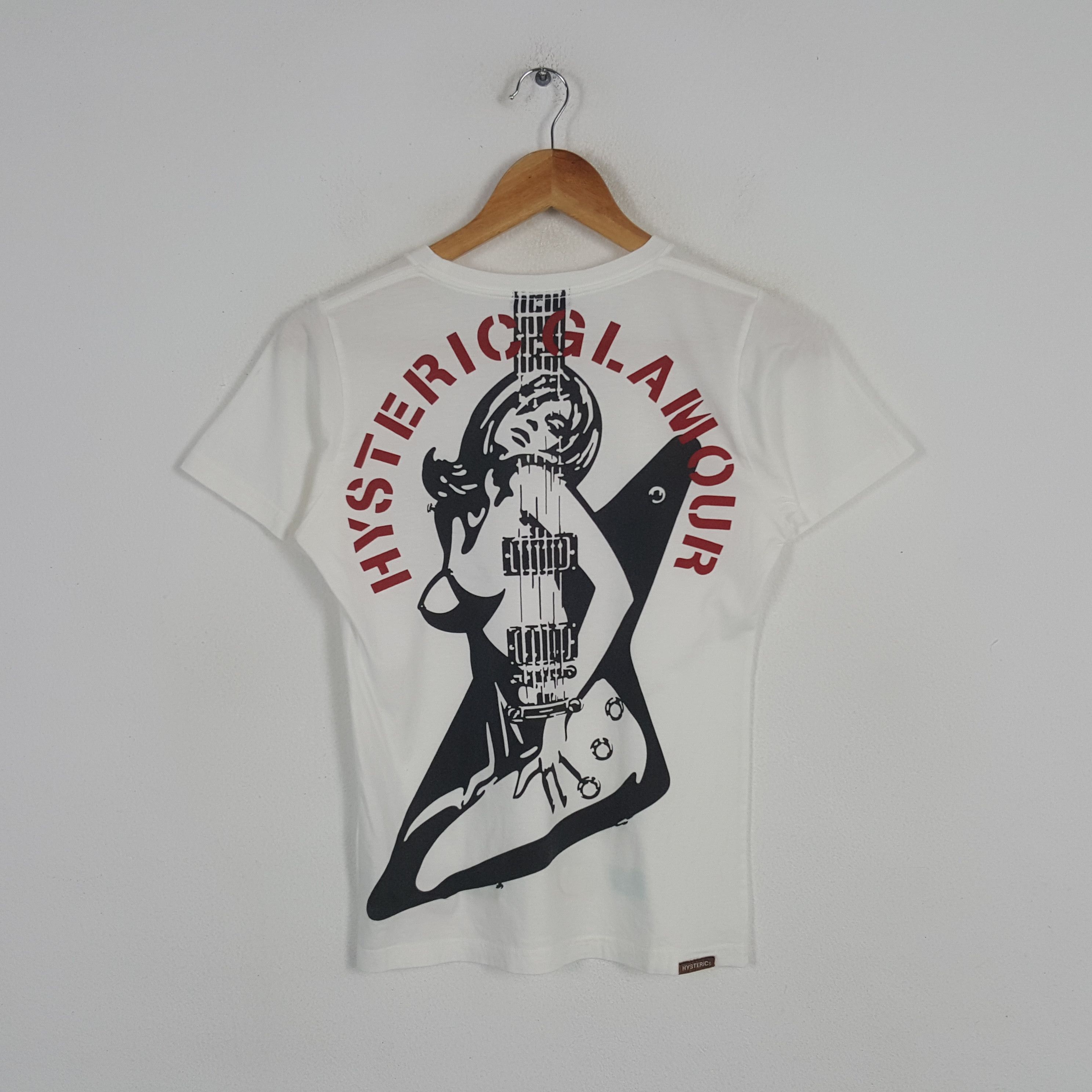 Hysteric Glamour × Japanese Brand × Vintage Vintage Hysteric Glamour Japanese Brand Guitar Art Tshirt Size US XS / EU 42 / 0 - 1 Thumbnail