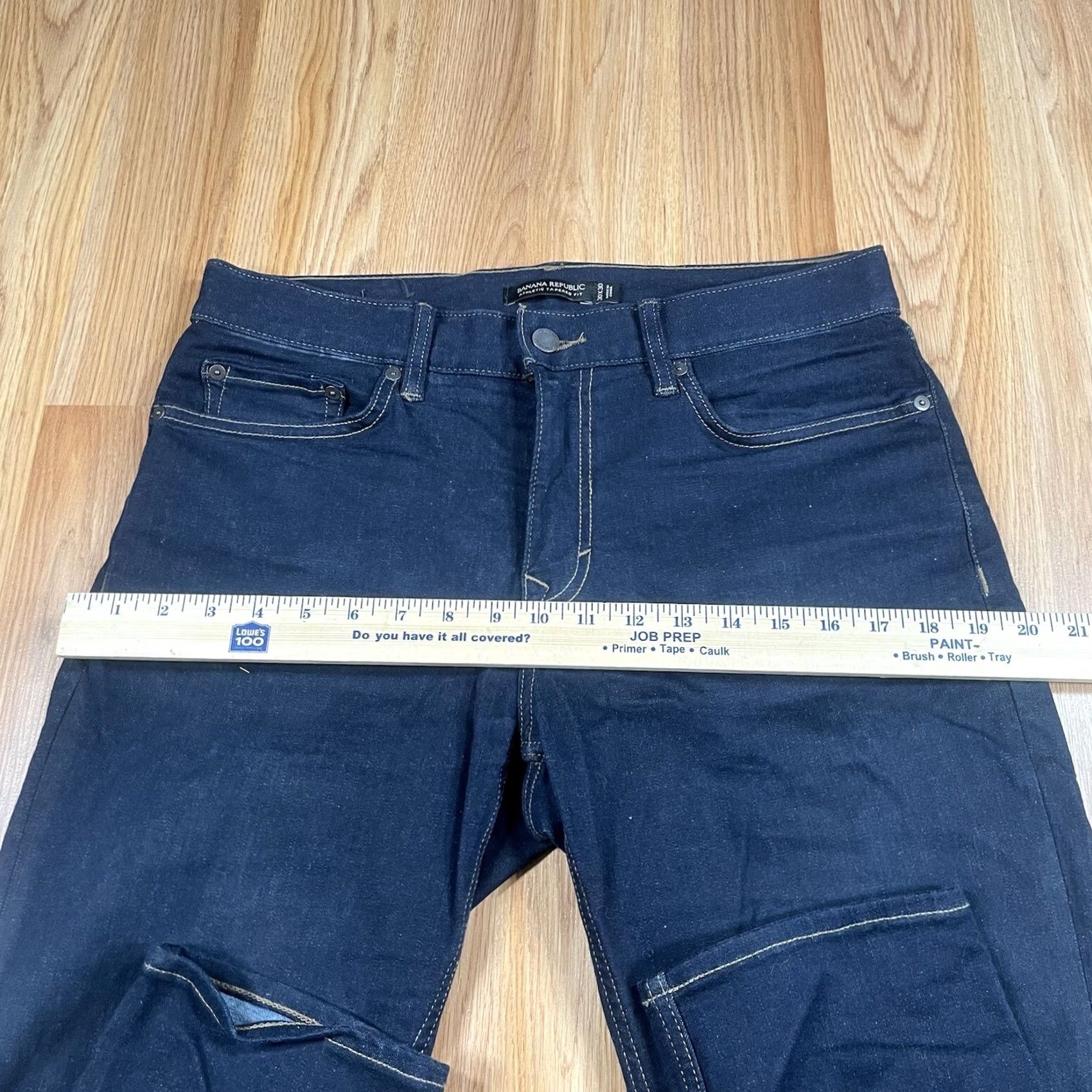 Banana Republic VINTAGE Banana Republic Jeans Mens 30Wx30L Stretch Athletic Tapered Fit Blue Denim Pants Size US 30 / EU 46 - 5 Thumbnail