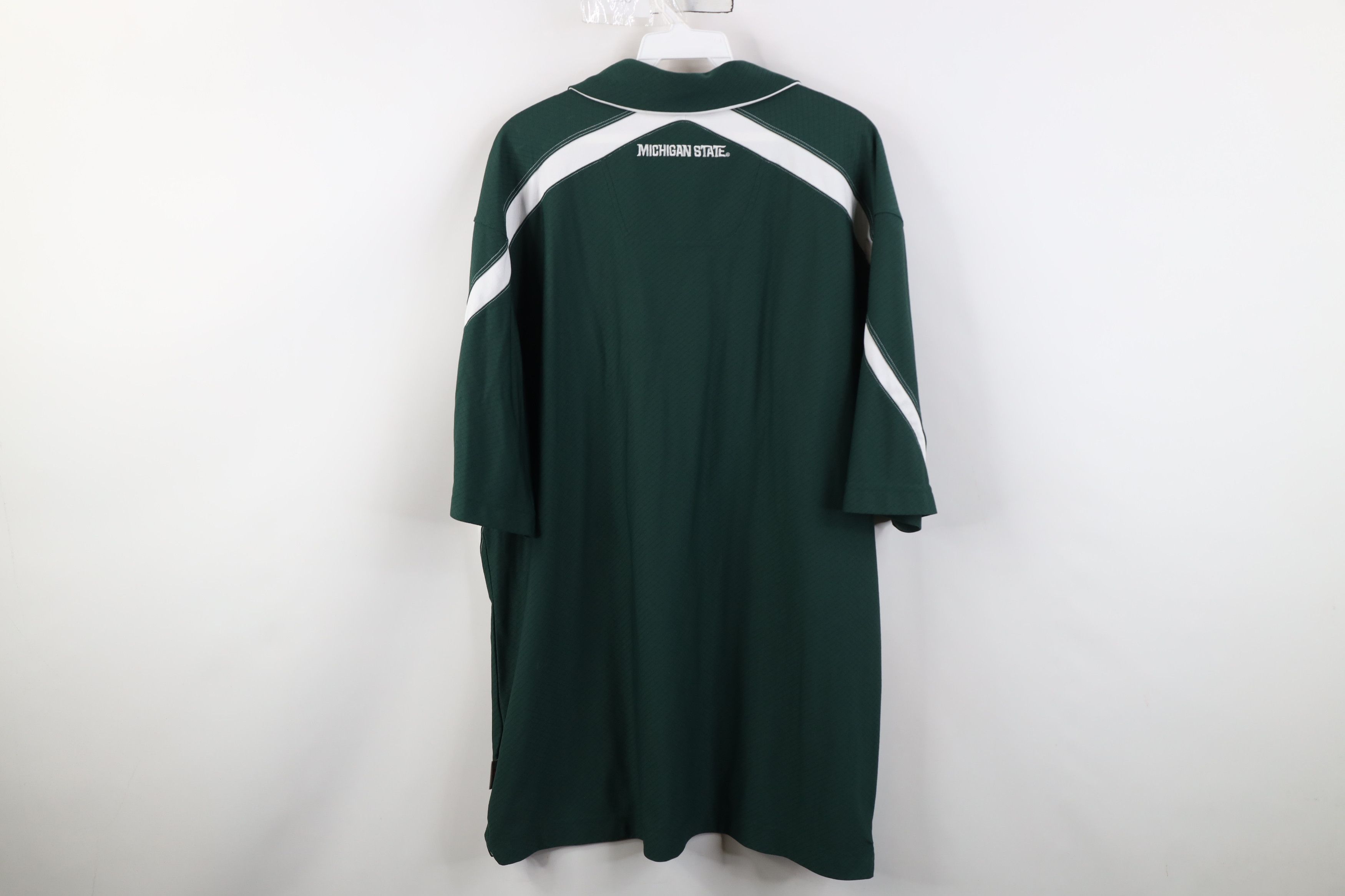 Nike Nike Scott Mini Swoosh Michigan State University Knit Polo Size US L / EU 52-54 / 3 - 14 Thumbnail
