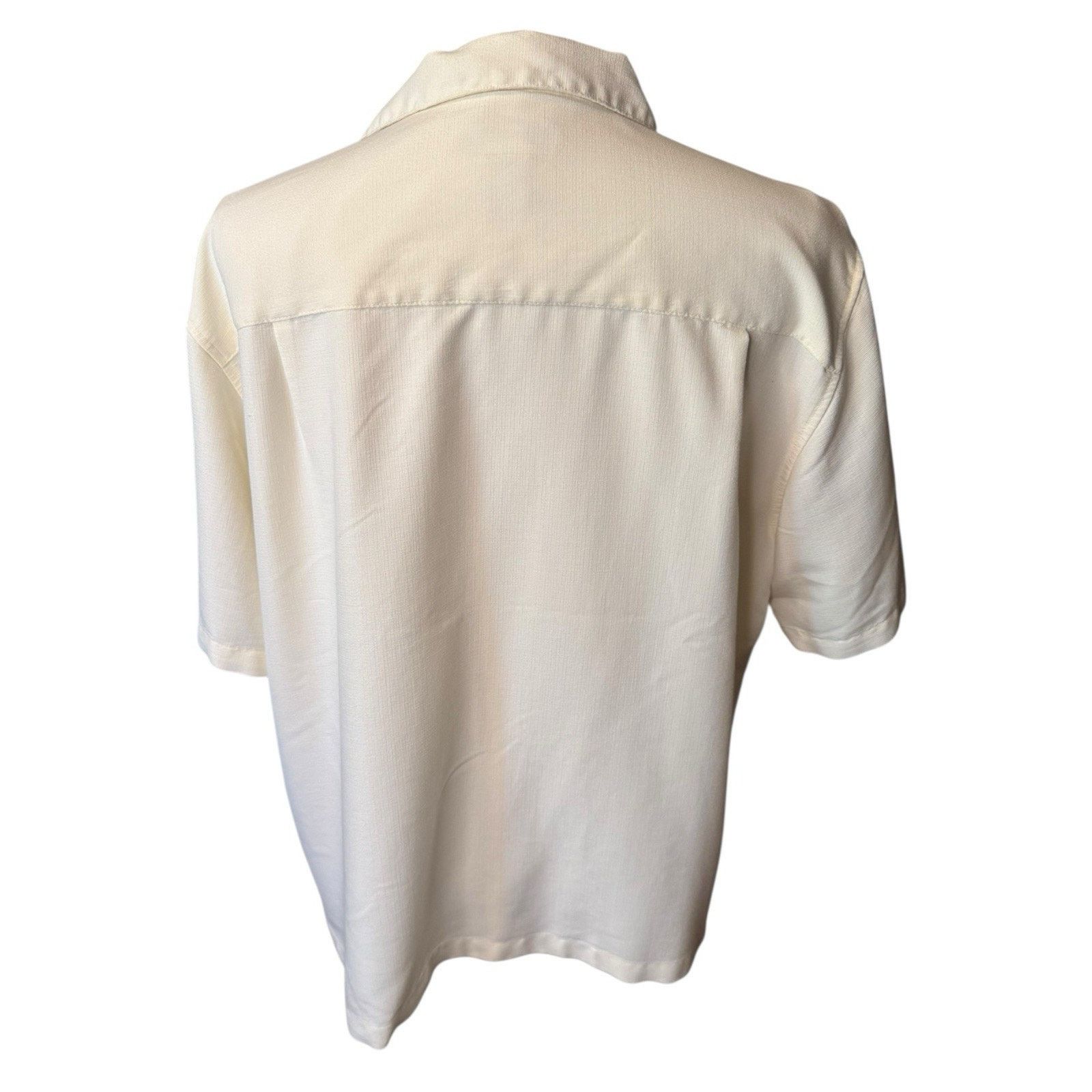 Other Havana Jacks Cafe Shirt Mens 2XL Cream Bamboo Button Up Size US XXL / EU 58 / 5 - 4 Thumbnail