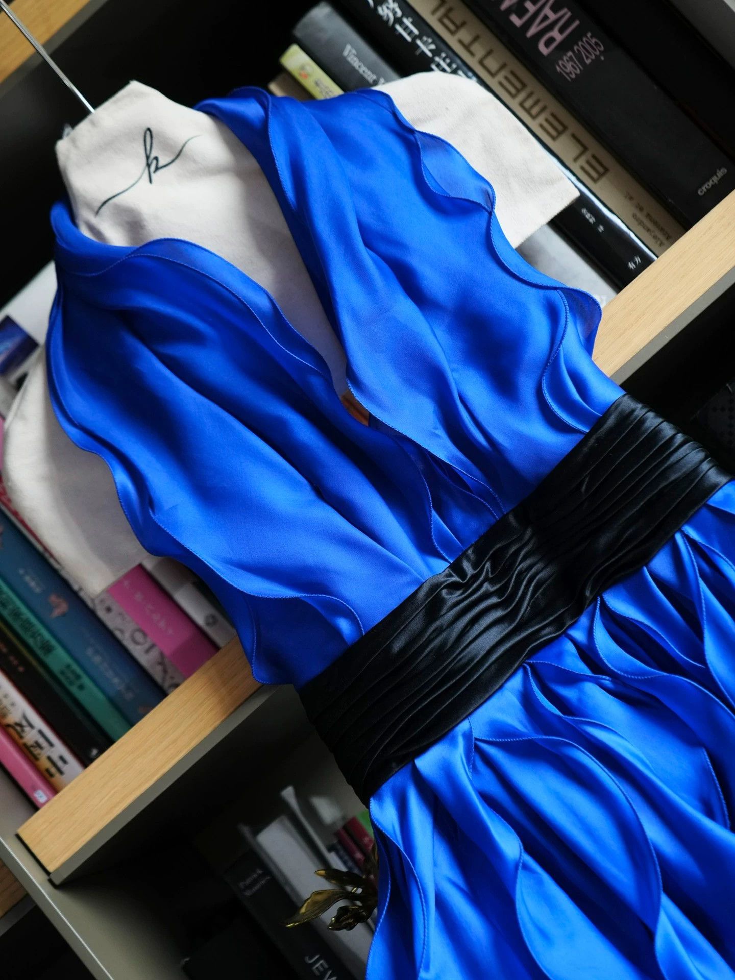 Other Marchesa Notte Royal Blue Silk Halter Neck Mini Dress Size S / US 4 / IT 40 - 4 Thumbnail