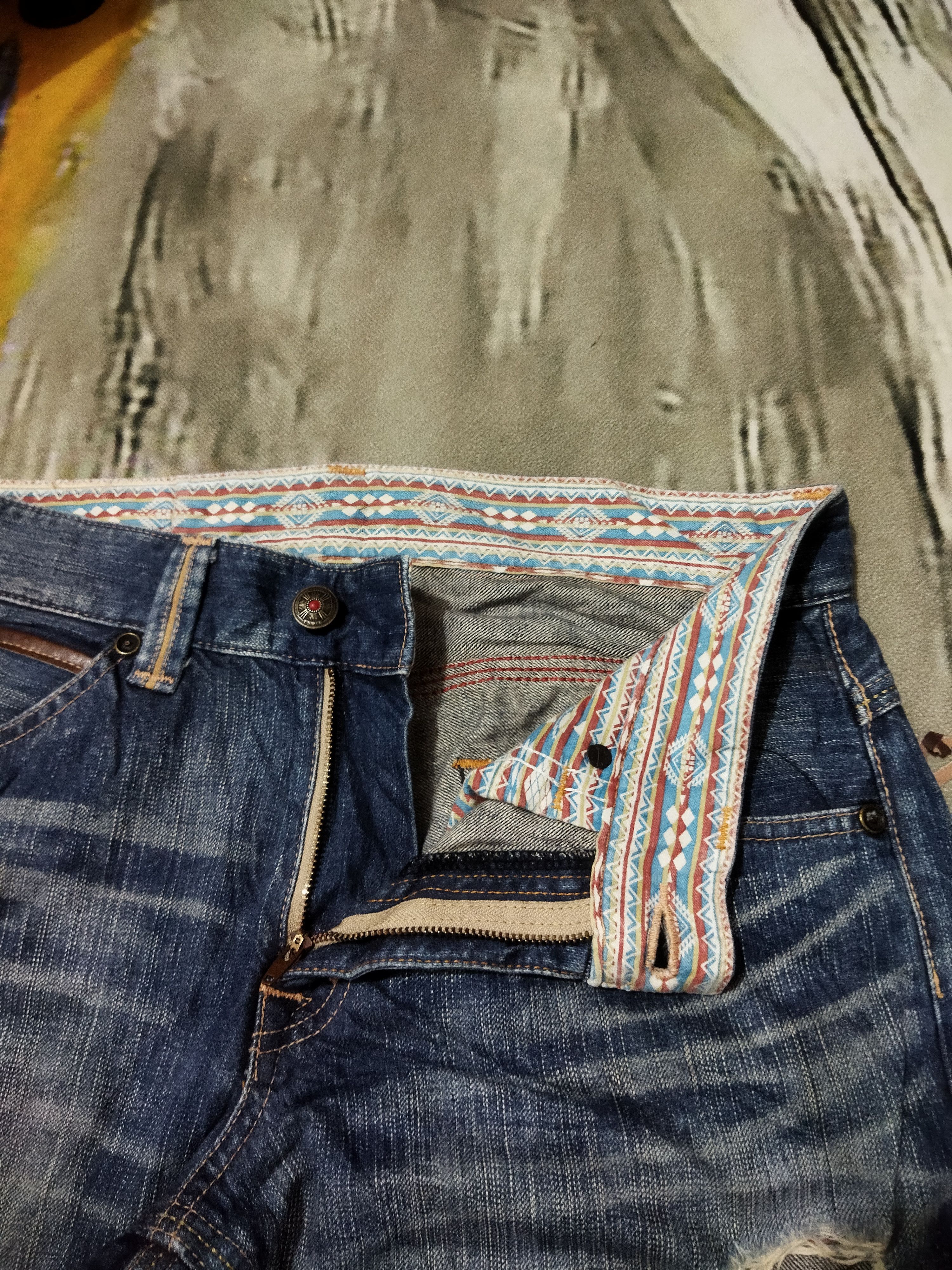 Edwin VINTAGE EDWIN 444XVS DISTRESSED FADED BLUE JEANS PANTS Size US 33 - 6 Thumbnail