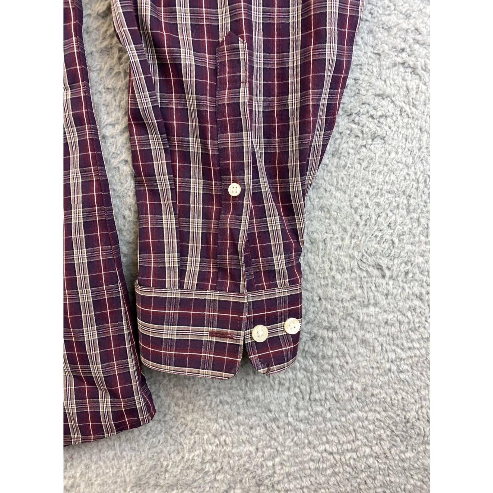 Eddie Bauer Eddie Bauer Button-Down Shirt Men LT Tall Plaid Maroon Long Sleeve 82-36 Size L TALL Mens Size US L / EU 52-54 / 3 - 3 Thumbnail