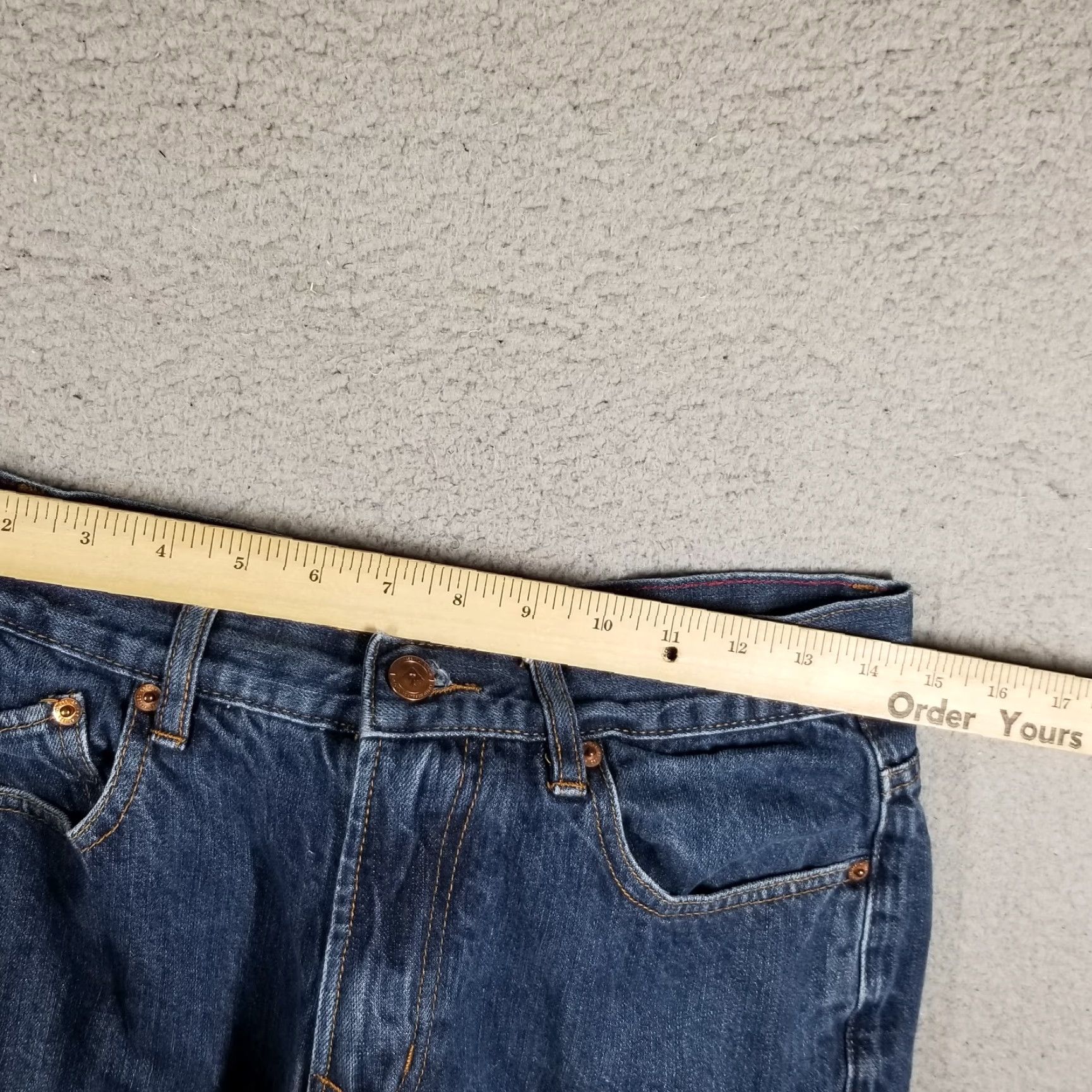 Denime LRG Jeans Mens 32 Blue Denim True Tapered Skater 90s Y2K Size US 32 / EU 48 - 2 Thumbnail