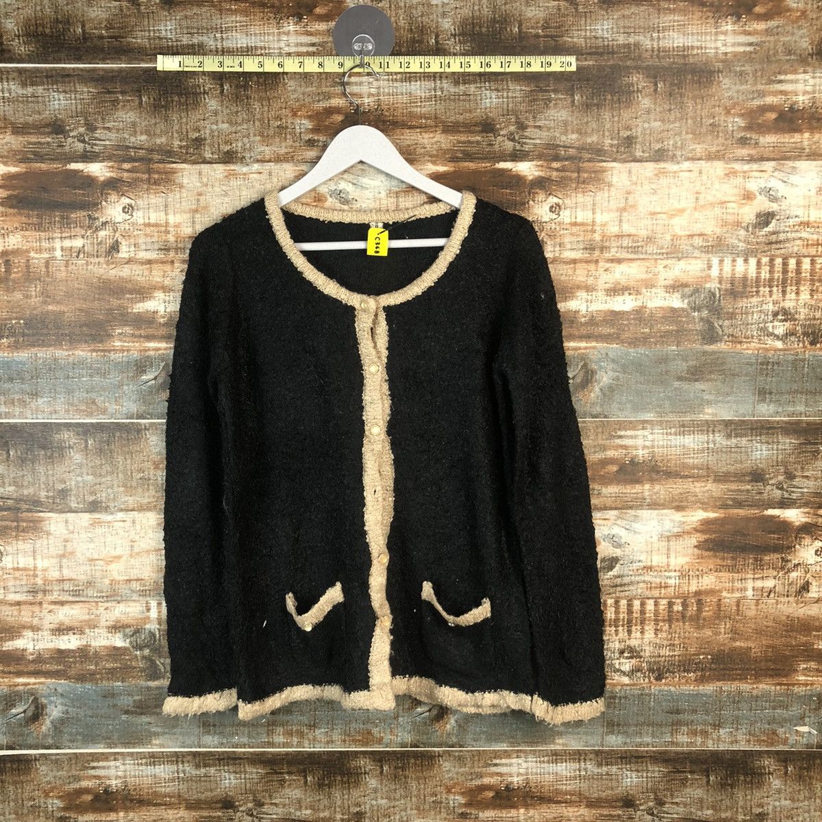 Homespun Knitwear × Japanese Brand DL Vis Black Cardigan Knitwear #C368 Size M / US 6-8 / IT 42-44 - 1 Thumbnail