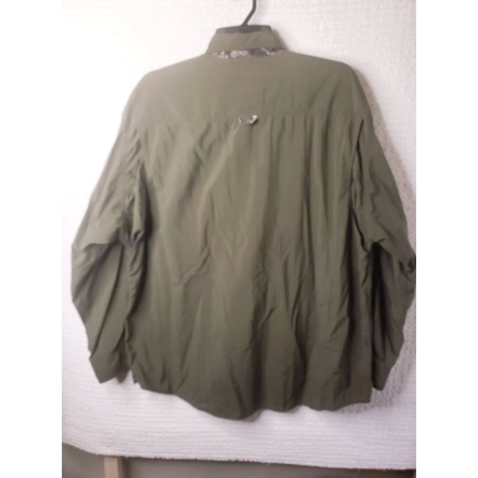 Vintage Mossy Oak Shirt Mens XL Green w Camo Trim Button Up Long Sleeve Nylon Size US XL / EU 56 / 4 - 5 Thumbnail