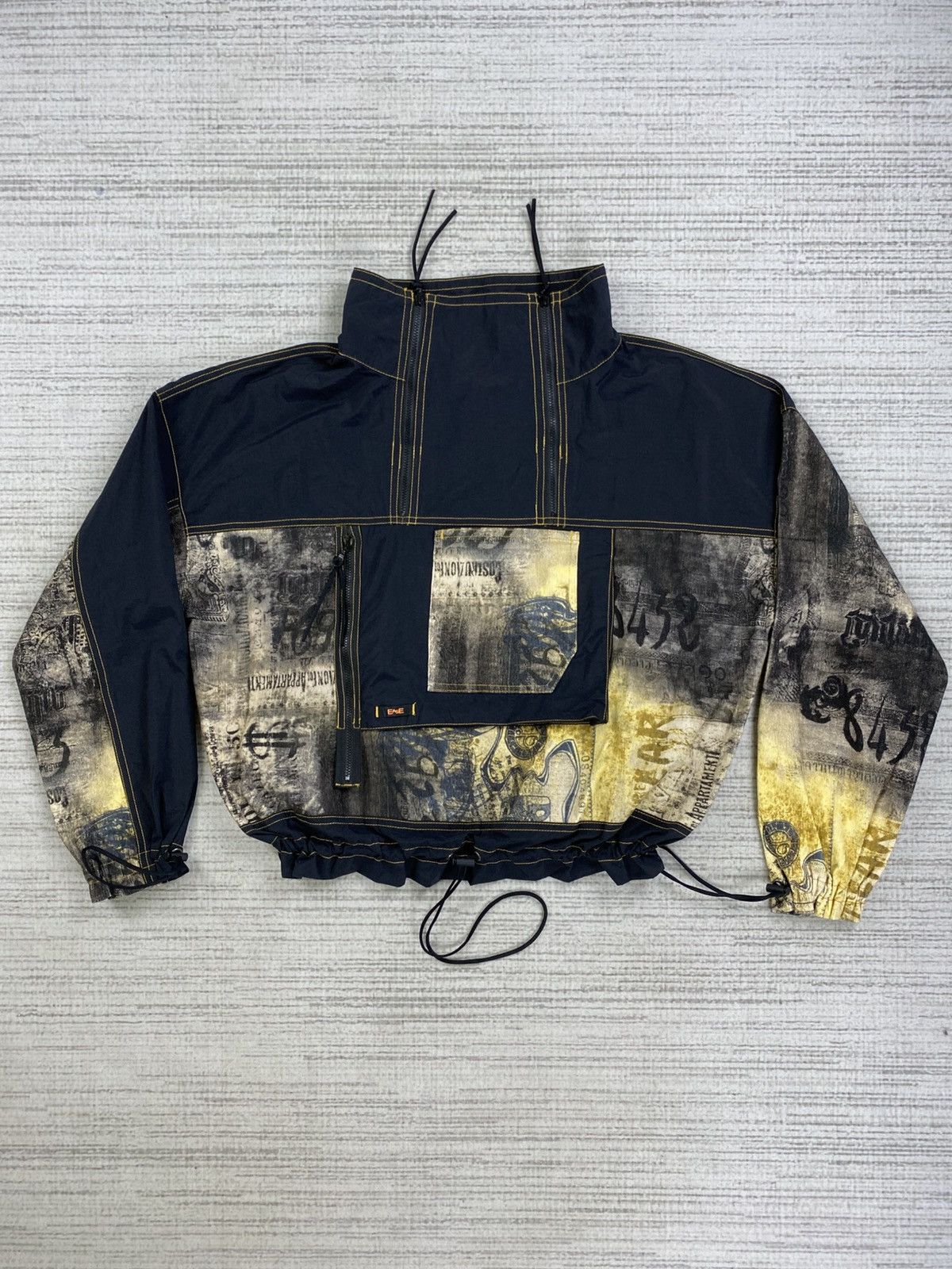 Japanese Brand × Vintage Vintage EASE Anorak In Coated Rare Graphics Printed Jacket Size US L / EU 52-54 / 3 - 8 Thumbnail