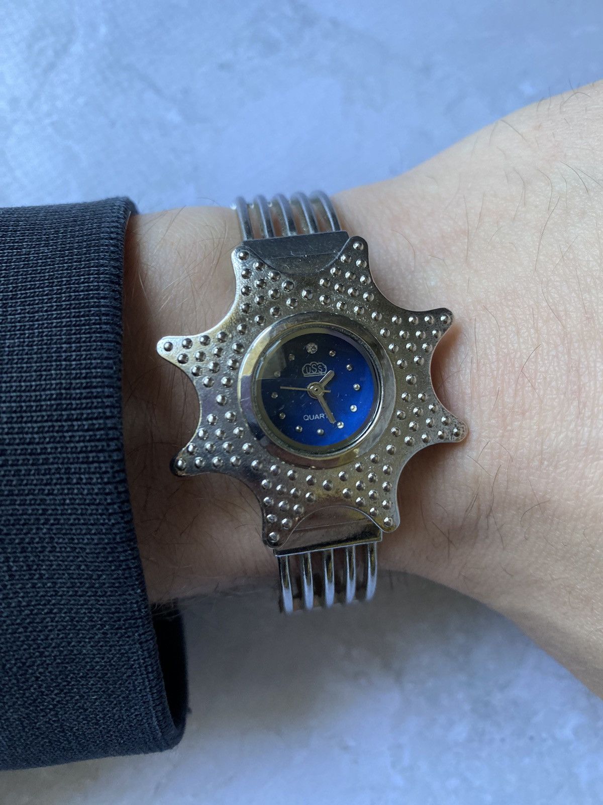 Japanese Brand × Jewelry × Vintage Futuristic Bracelet Watch with Blue Dia Size ONE SIZE - 3 Thumbnail