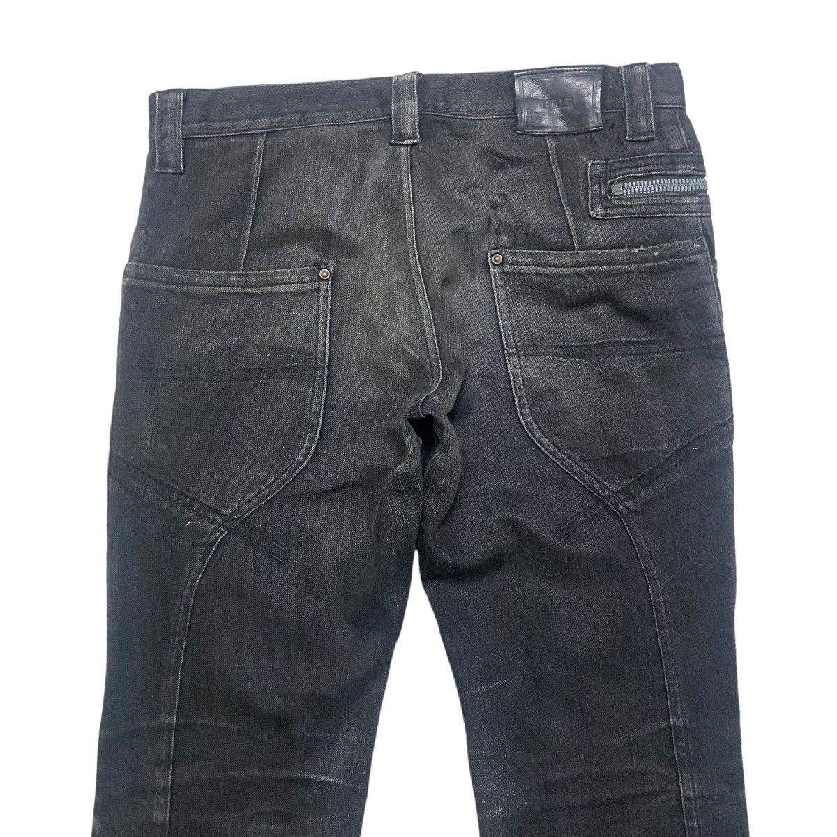 image of Tete Homme Halb Japan Black Assymetrical Denim Jeans, Men's (Size 30)