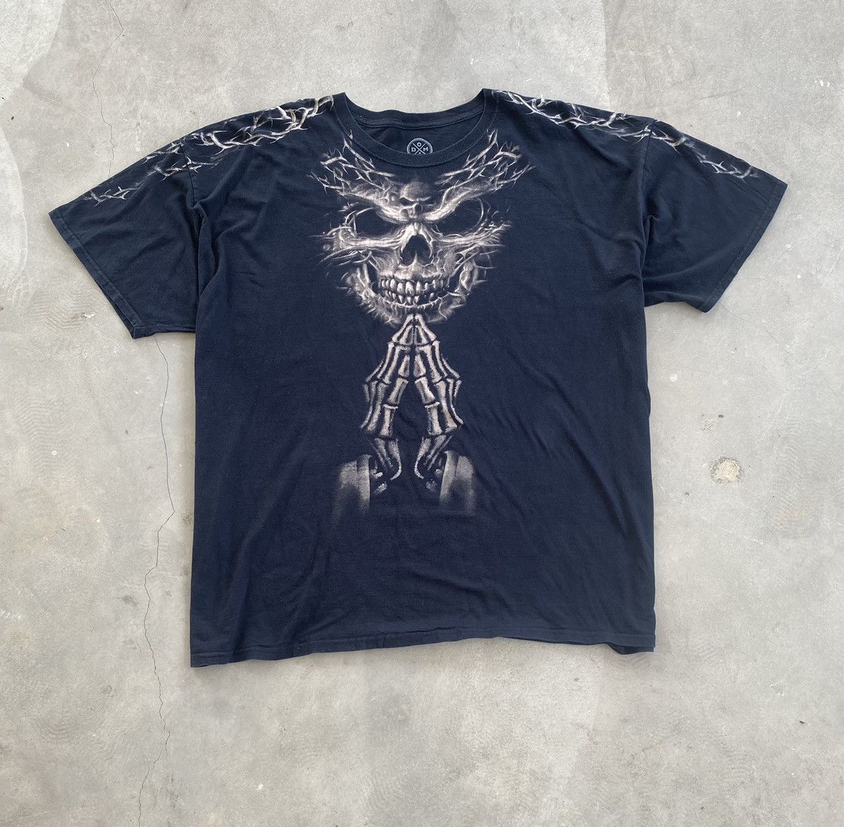 Designer × Vintage VIBTAGE DOM SKULL PRINT TEE Size US XXL / EU 58 / 5 - 1 Thumbnail