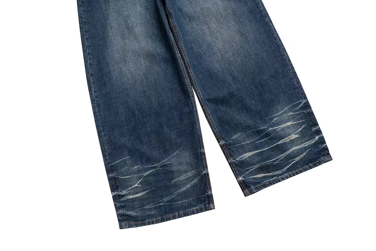 Japanese Brand × Jean Distressed Wide Leg Baggy Denim Jean Size US 35 - 6 Thumbnail