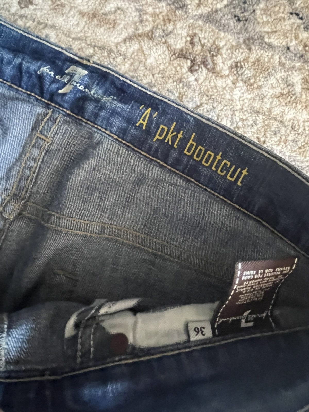 7 For All Mankind 7 For All ManKind BootCut Flair Jeans 36x32 Size US 36 / EU 52 - 3 Thumbnail